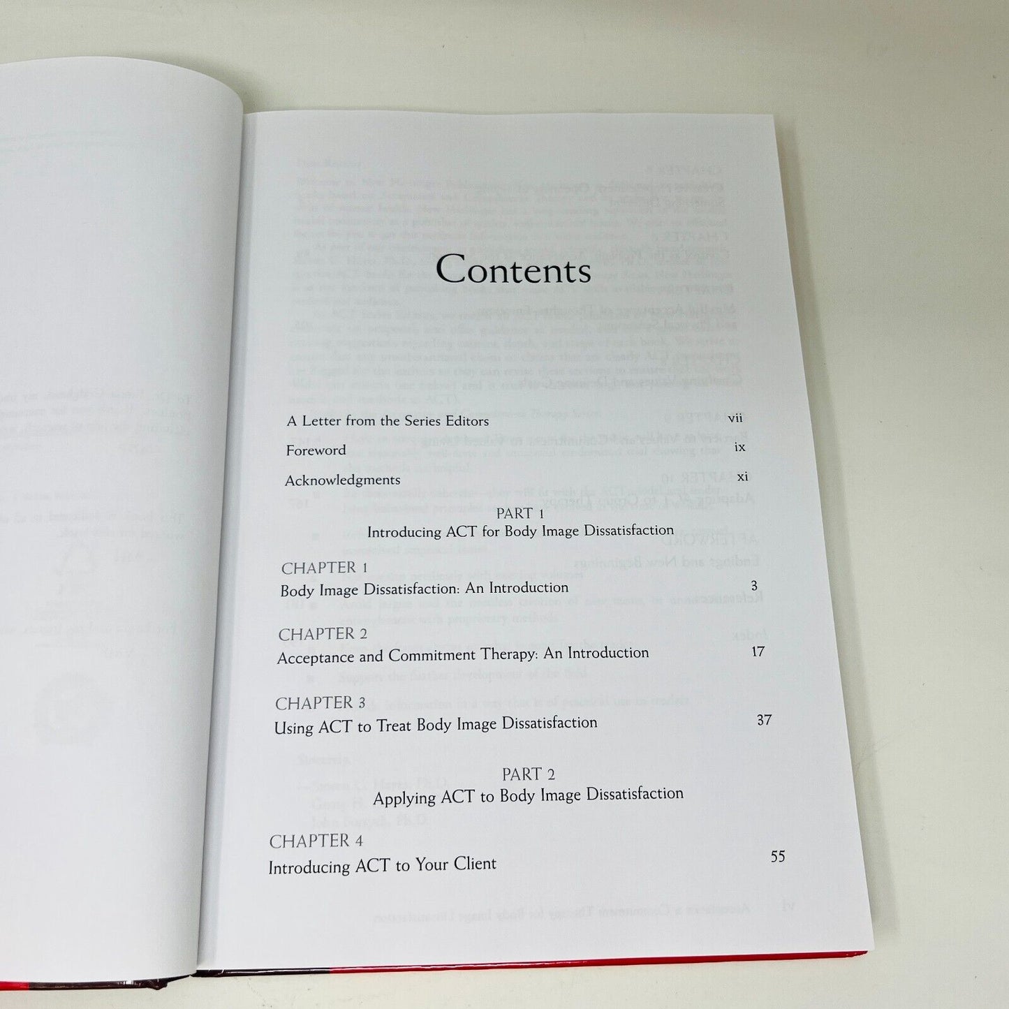 2010 Acceptance and Commitment Therapy for Body Image Dissatisfaction Hardcover
