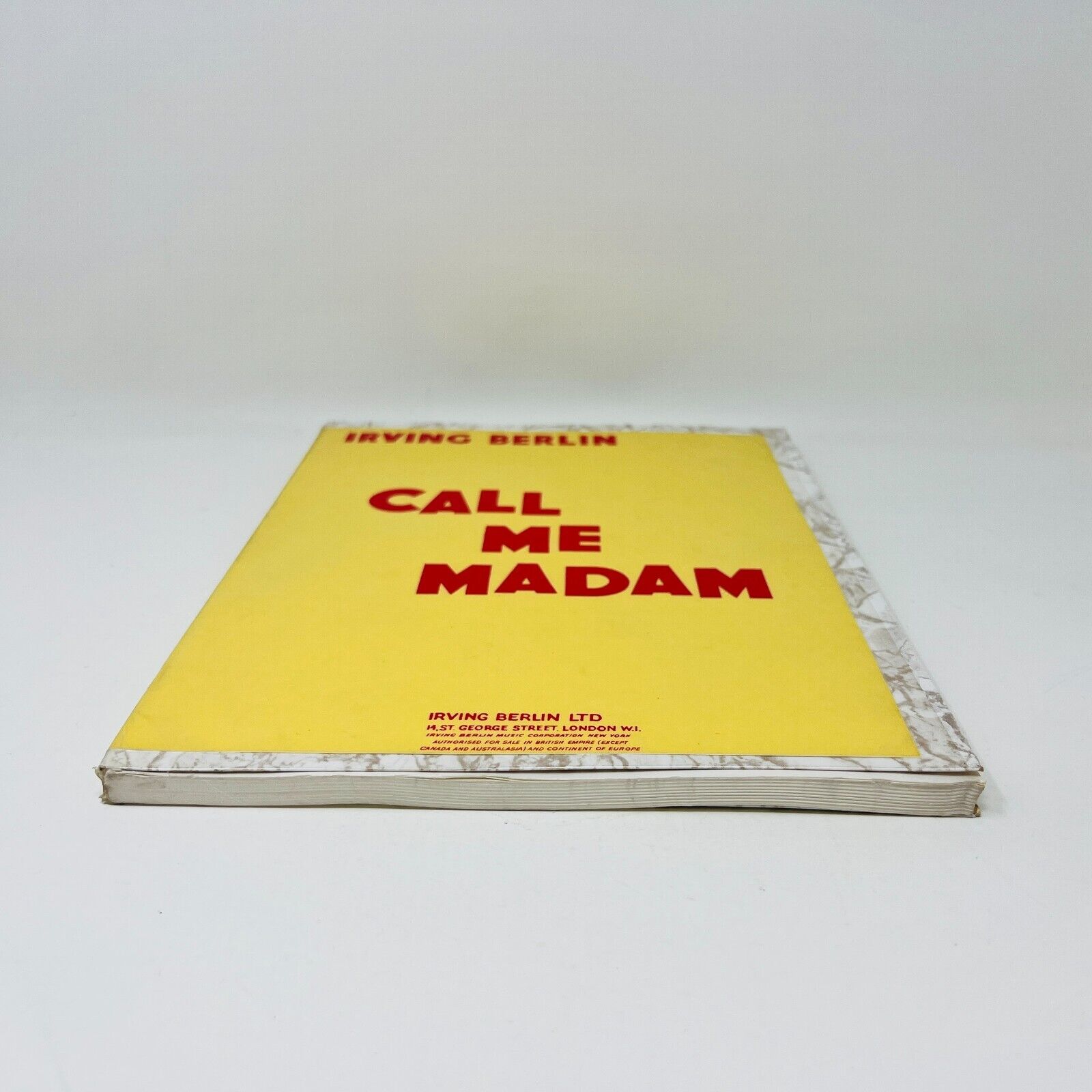 1952 Call Me Madam Irving Berlin Vocal Score Howard Lindsay/Russel Crouse Music