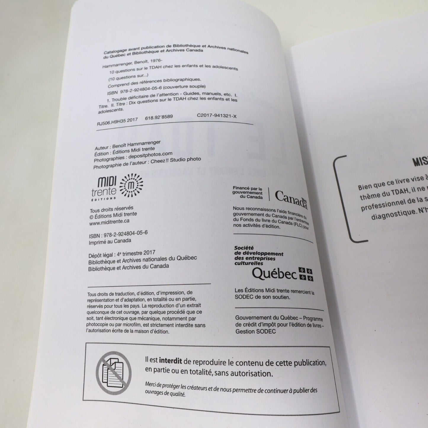 10 Questions sur le Tdah chez les Enfants et les Adolescents Benoît Hammarrenger