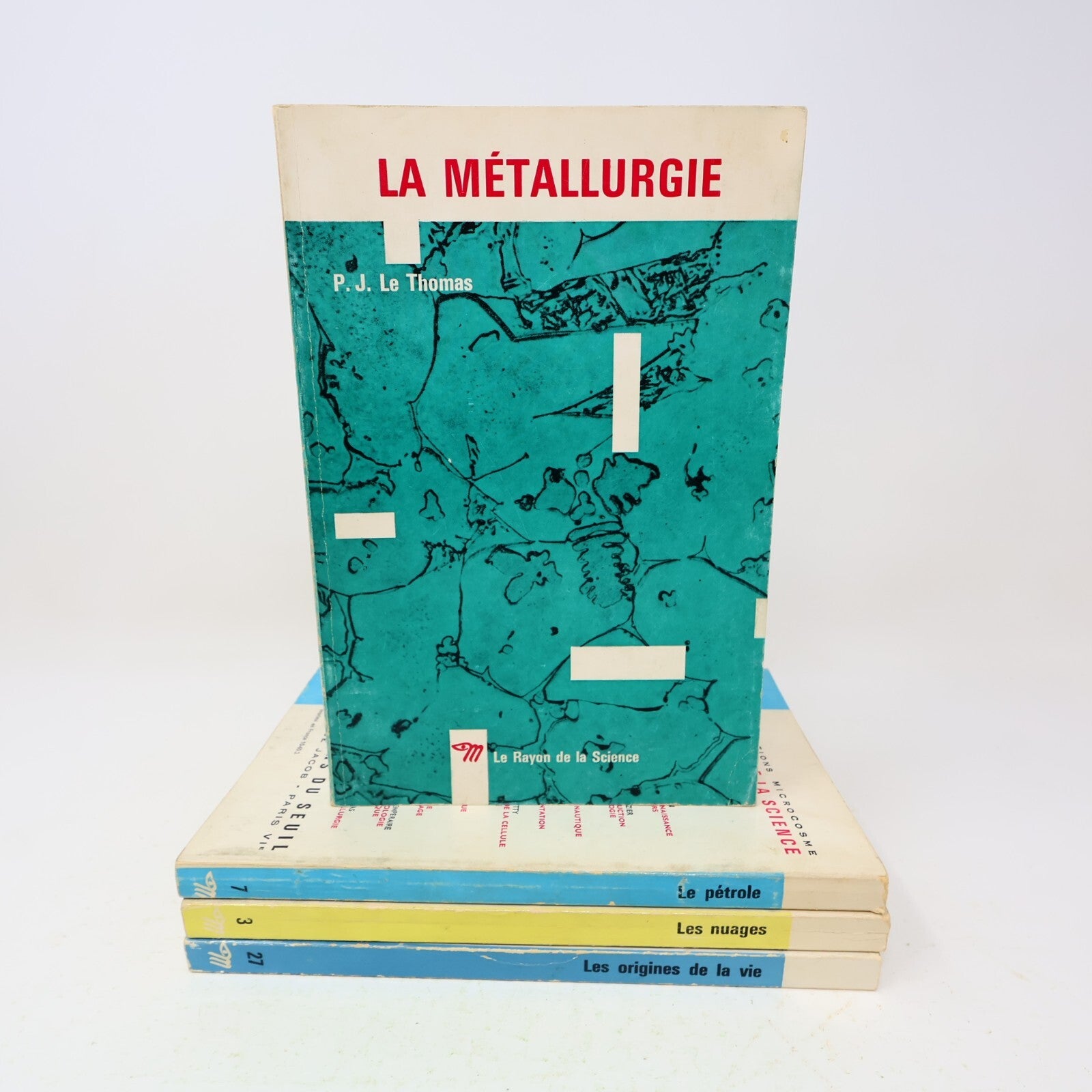 Microcosme Le Rayon de la Science Lot 4 Livres Nuages/Pétrole/Métallurgie/Vie