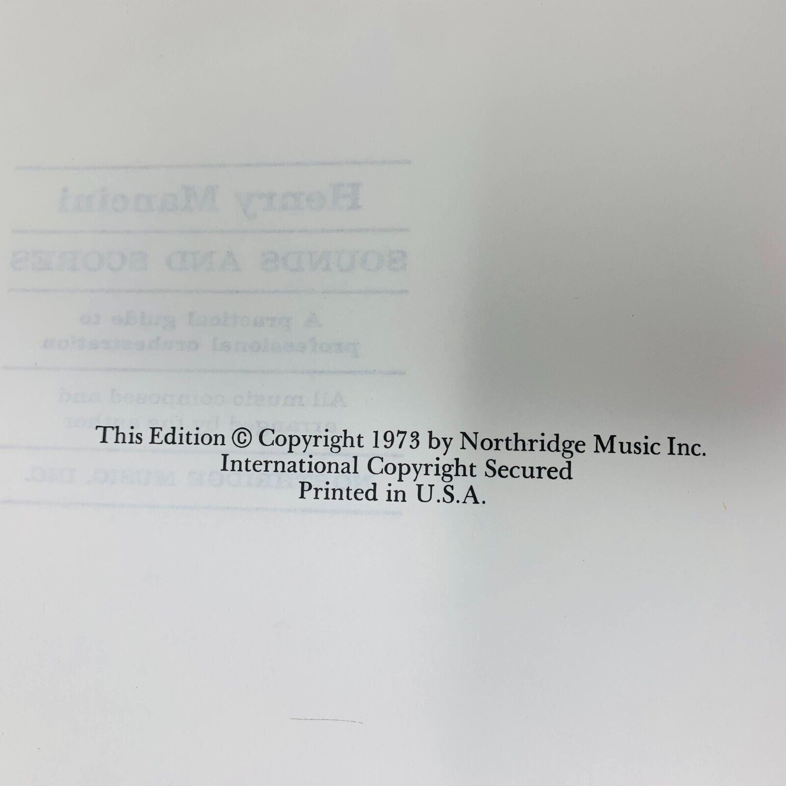 1973 Sounds and Scores Henry Mancini Northridge Music Orchestration & 3 Records