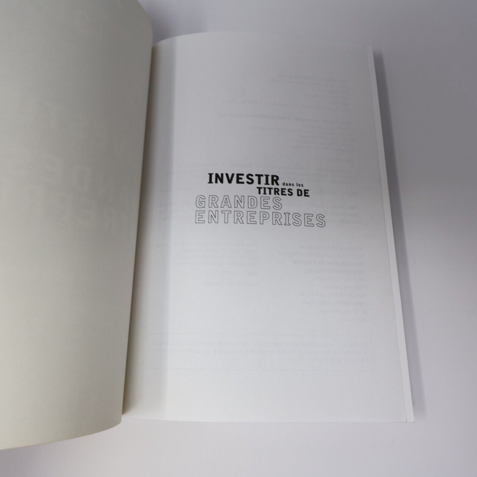 2000 Investir dans les Titres de Grandes Entreprises L'Amérique Boursière #3 PB