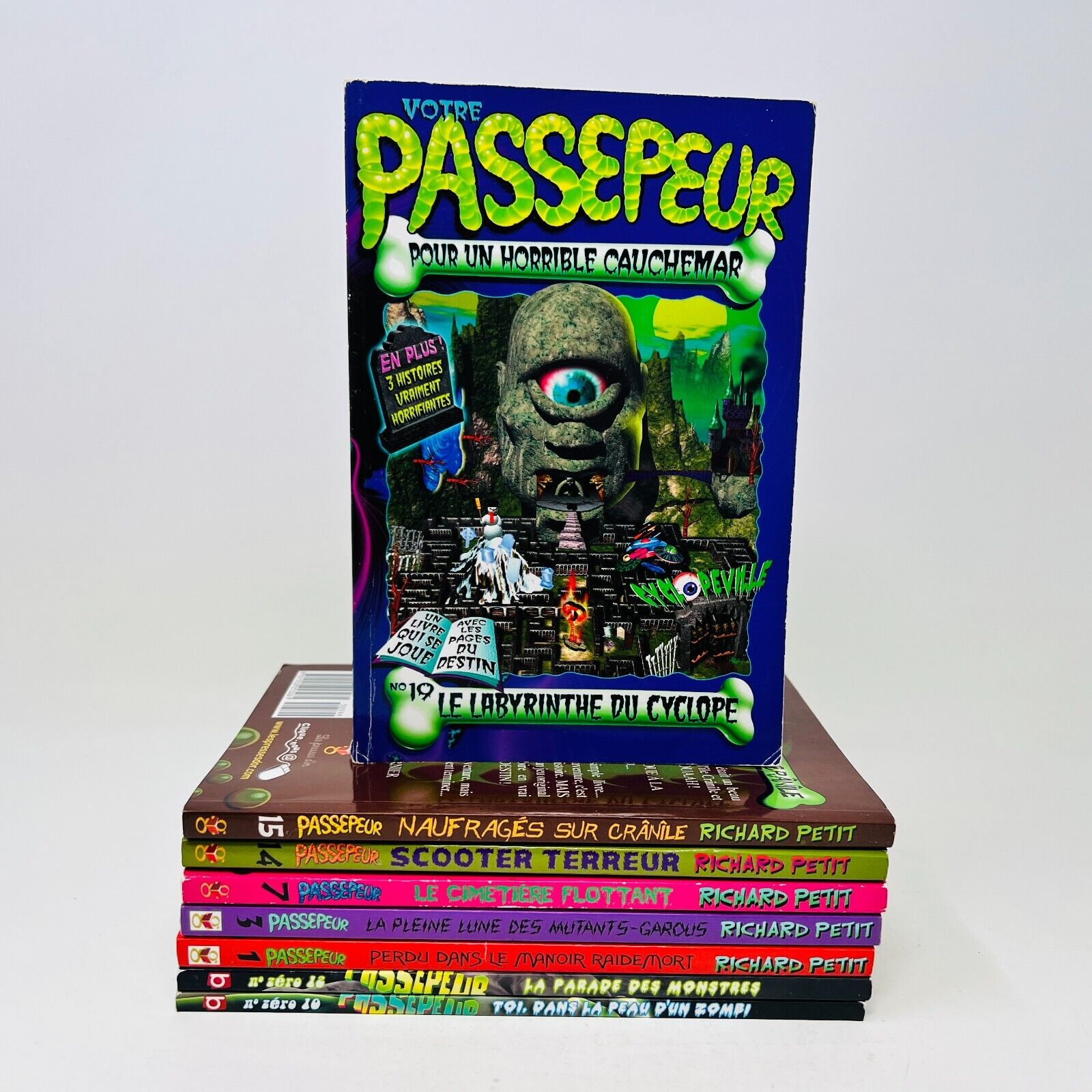8x Votre Passepeur Horrible Cauchemar/Zéro 2 Livres Signés par Richard Petit Lot