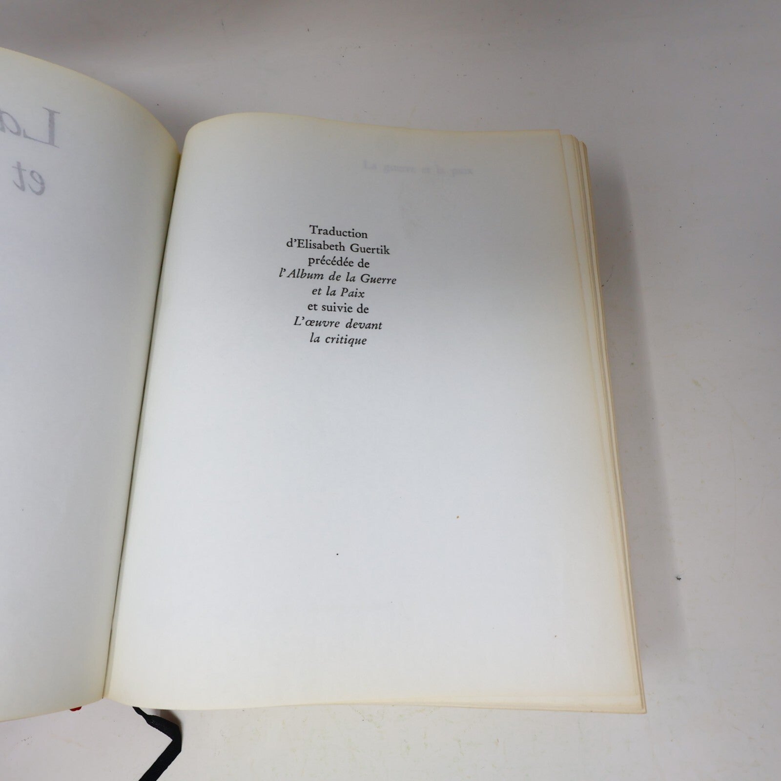 1963 La Guerre et la Paix Léon Tolstoï Les Libraires Associés Numéroté Illustré