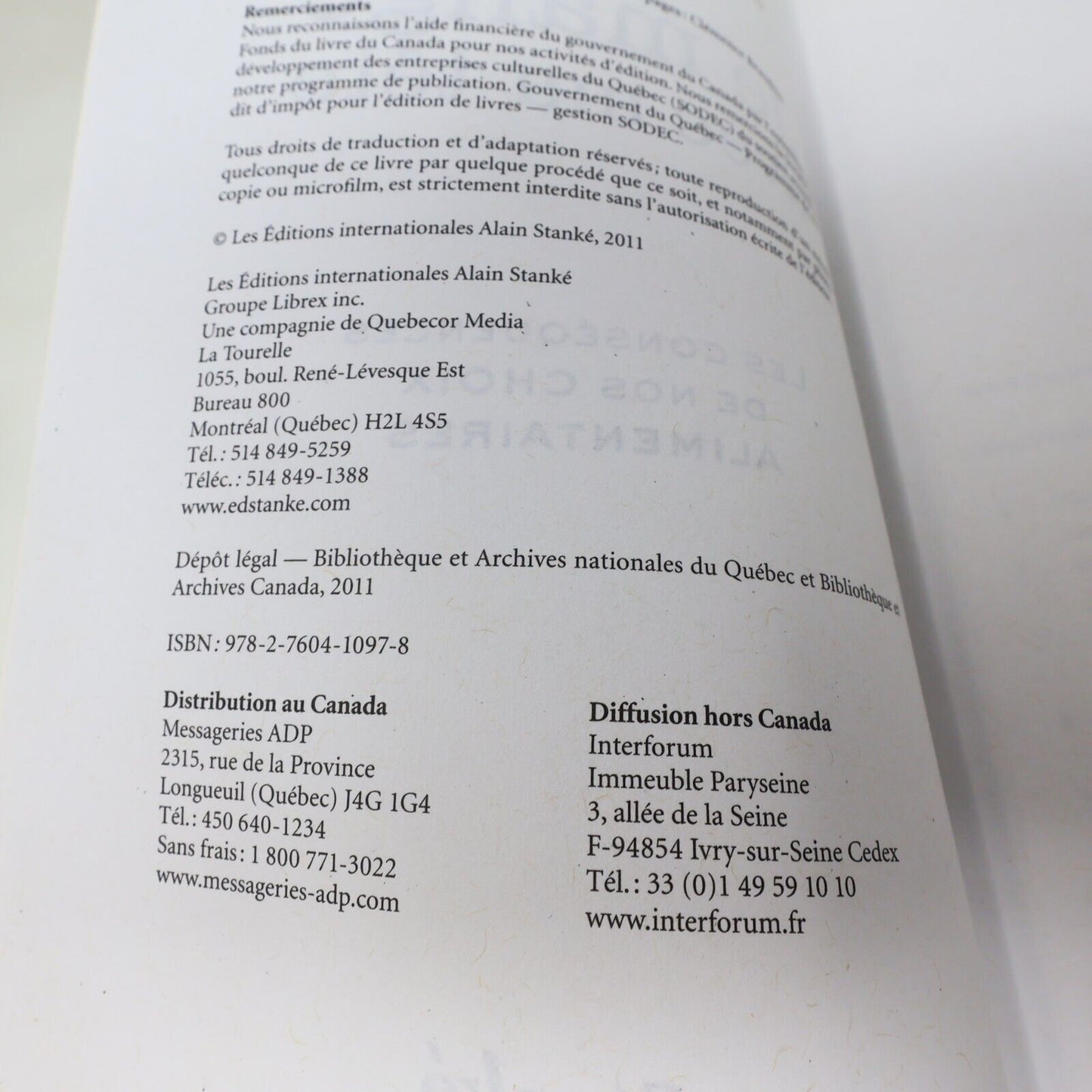 2011 Je Mange avec ma Tête Signé Élise Desaulniers Choix Alimentaires Nutrition