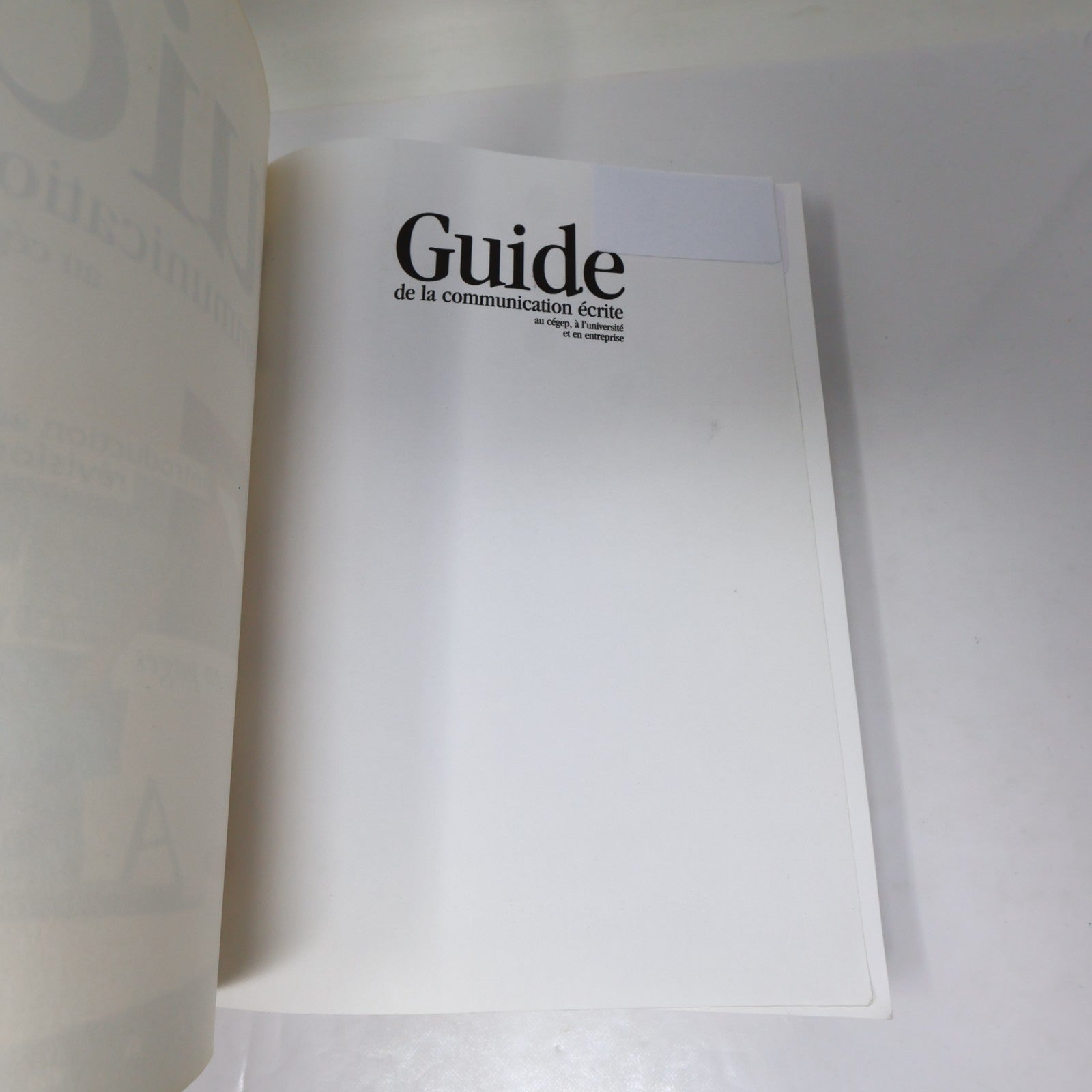 Guide de la Communication Écrite au Cégep Université & Entreprise Marie Malo PB