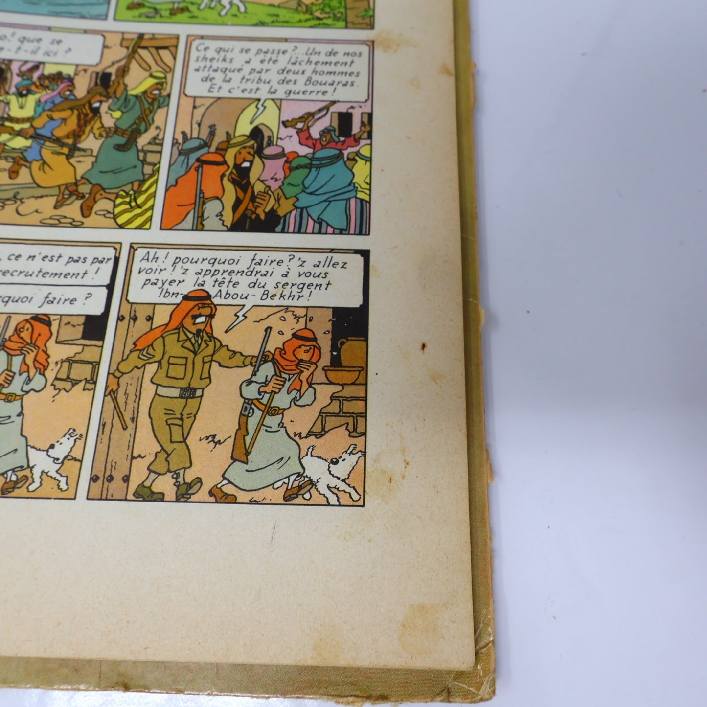Tintin Les Cigares du Pharaon Hergé Casterman B14 1955 EO Couleur Français HC