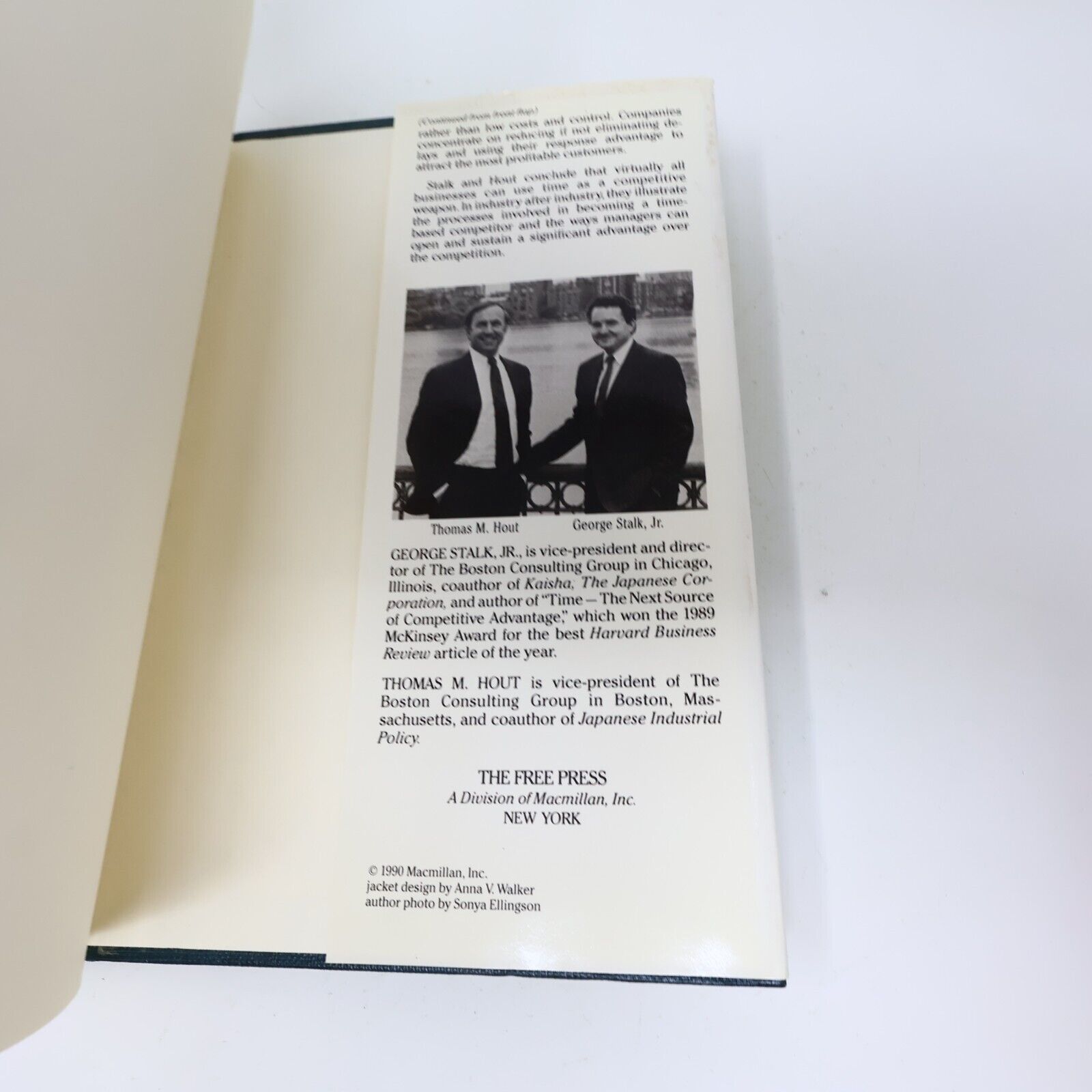Competing Against Time George Stalk Thomas M. Hout 1990 Free Press Hardcover 90s