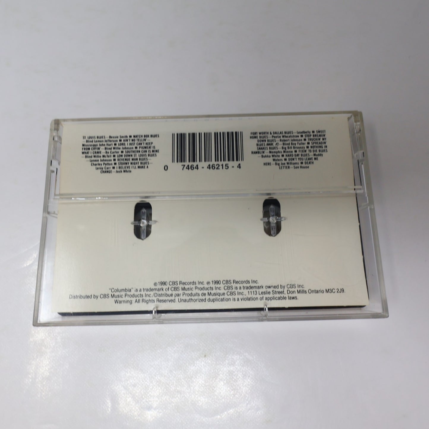 Legends Of The Blues Volume One Cassette Bessie Smith/Bo Carter/Bill Broonzy