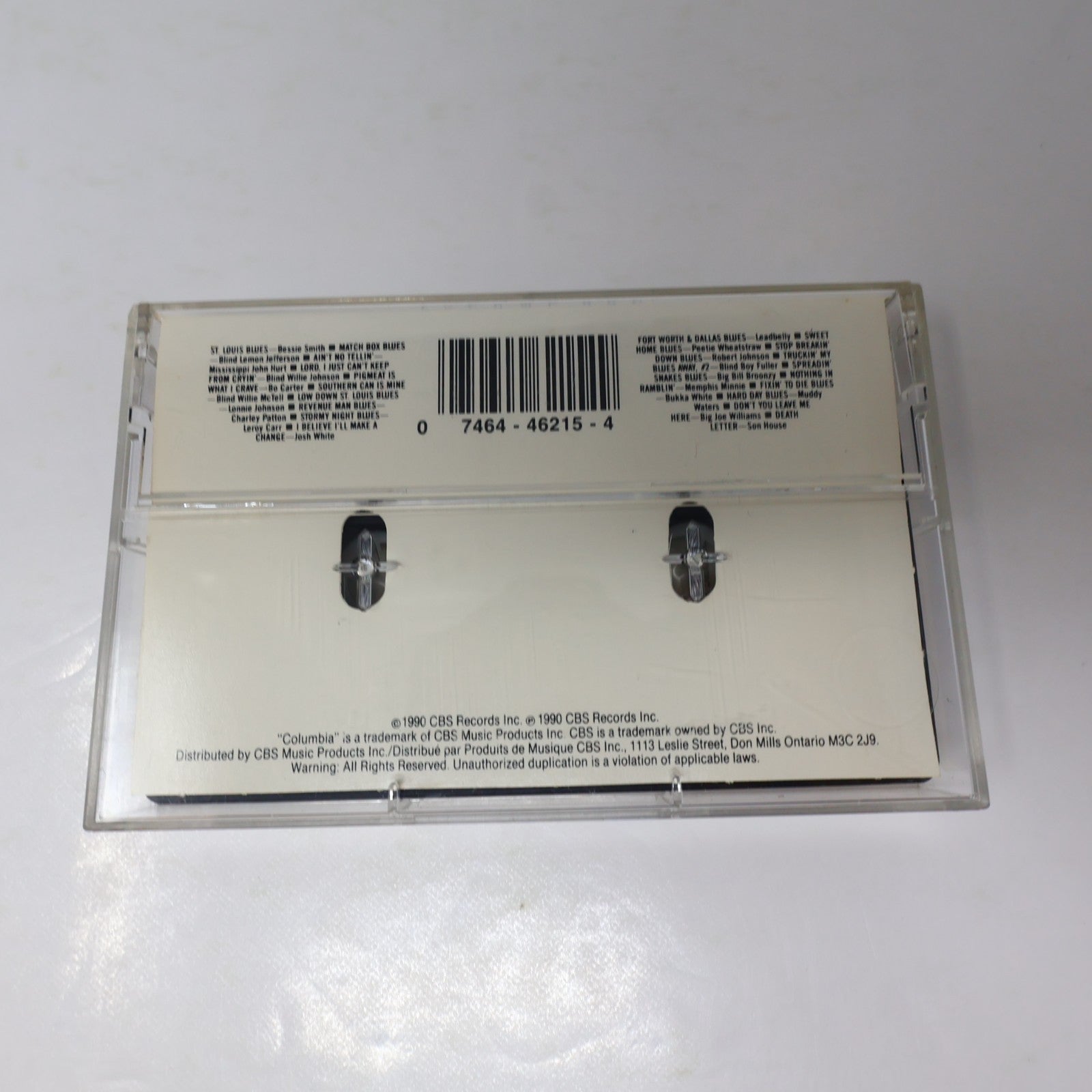 Legends Of The Blues Volume One Cassette Bessie Smith/Bo Carter/Bill Broonzy