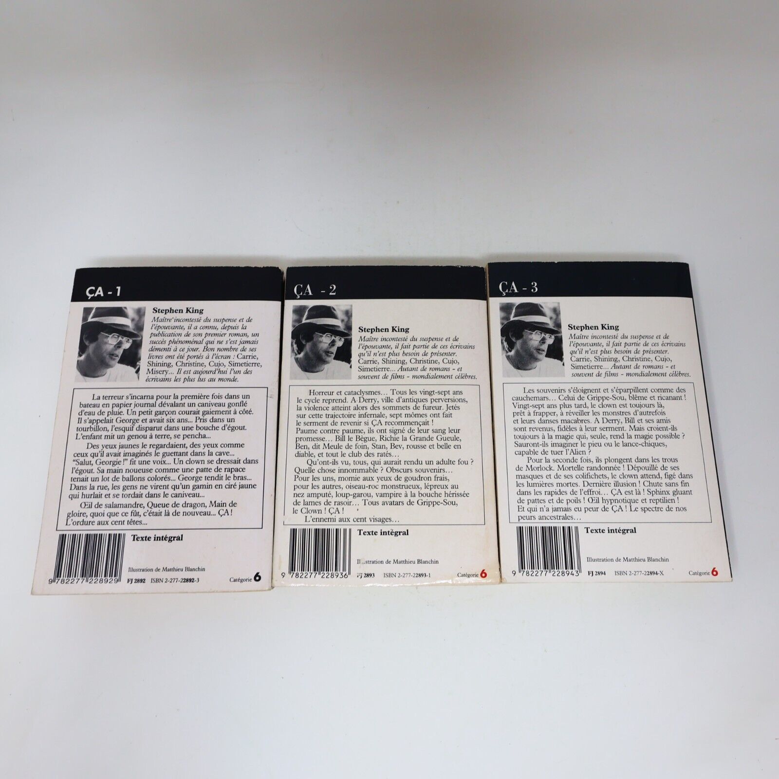 Lot 3 Livres Ça #1-3 It Stephen King J'ai Lu Série Complète Clown Book Français