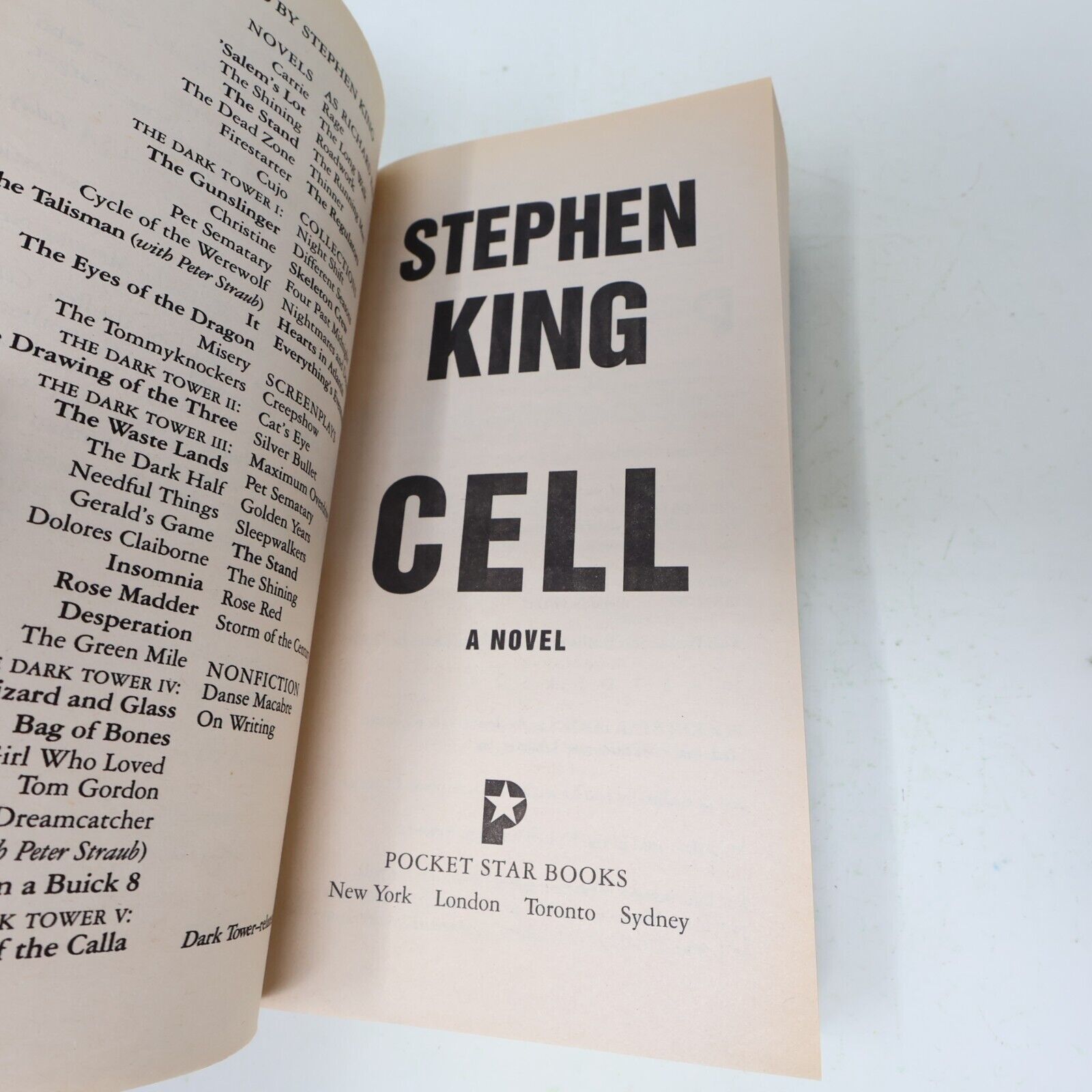 2006 Cell Stephen King Horror Thriller 1st Print Pocket Star Books Paperback PB