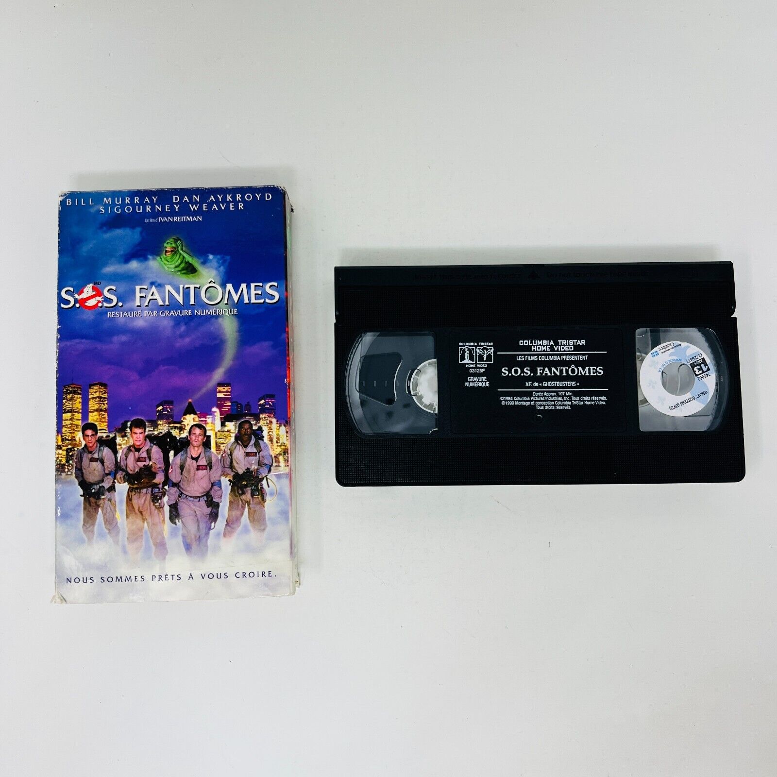 1999 S.O.S. Fantômes VHS en Français Testé/Ghostbusters French Ghosts SOS NTSC