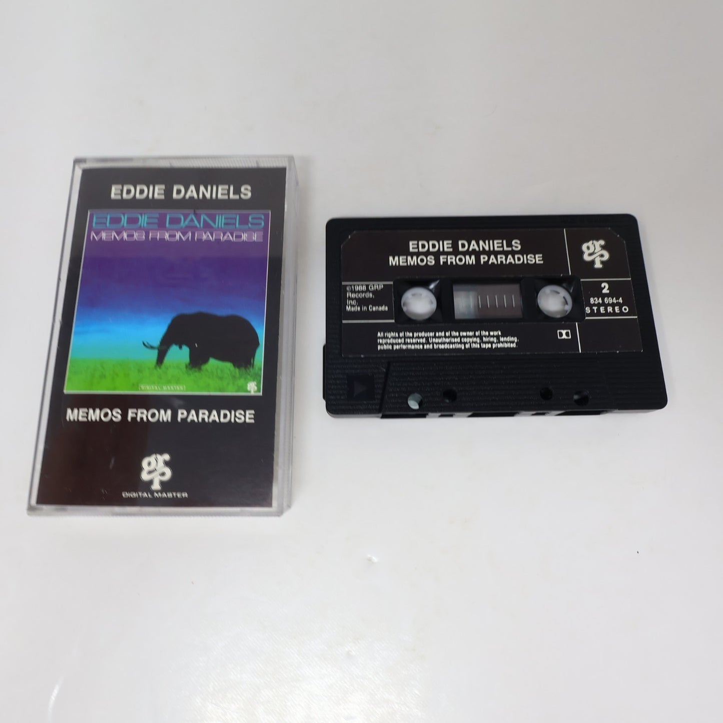 Eddie Daniels Memos From Paradise Cassette Jazz 1988 GRP 834 694-4 Spectralight
