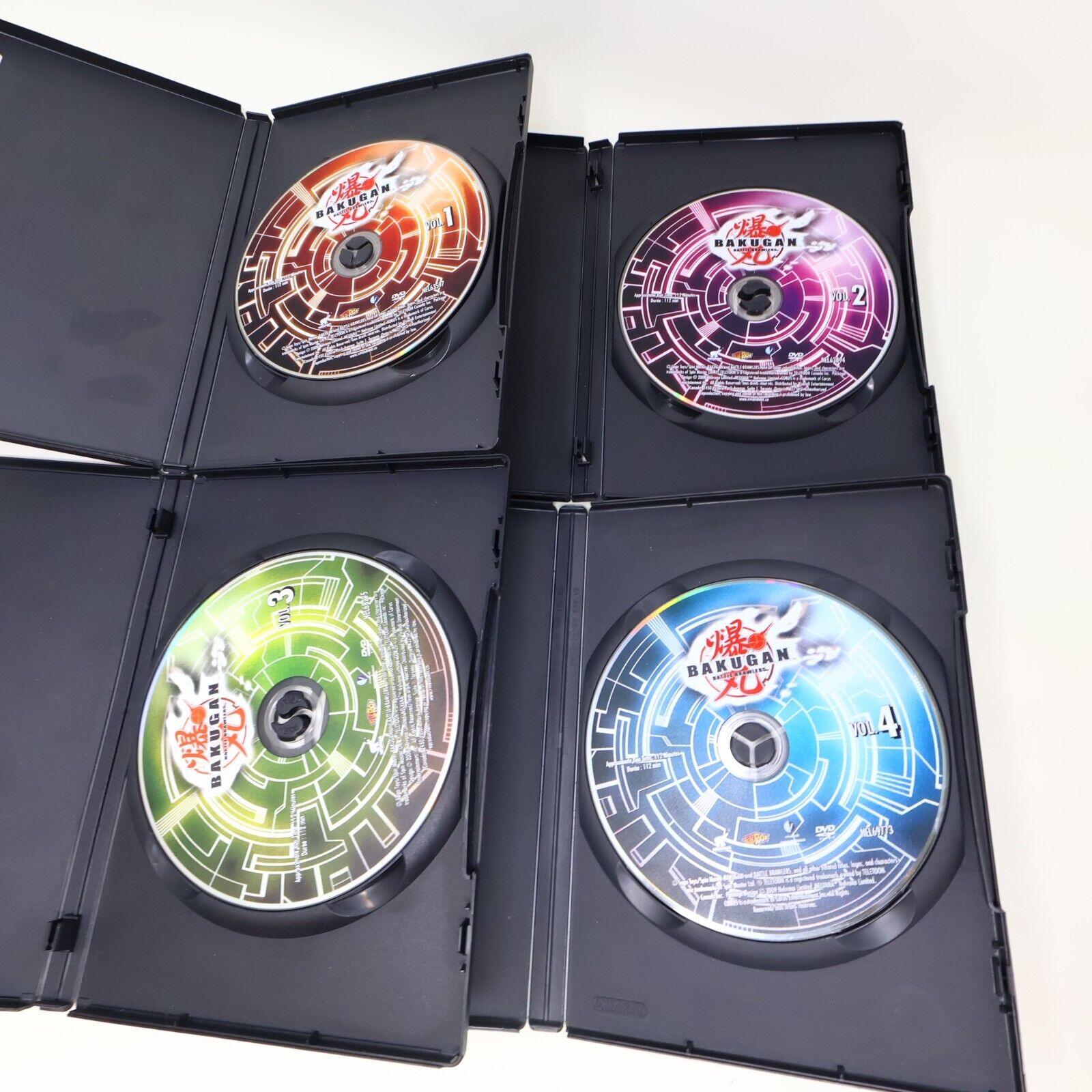 Bakugan Battle Brawlers #1-2-3-4 DVD Lot TeleToon English Français NTSC Tested