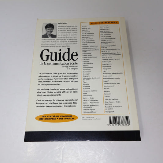 Guide de la Communication Écrite au Cégep Université & Entreprise Marie Malo PB