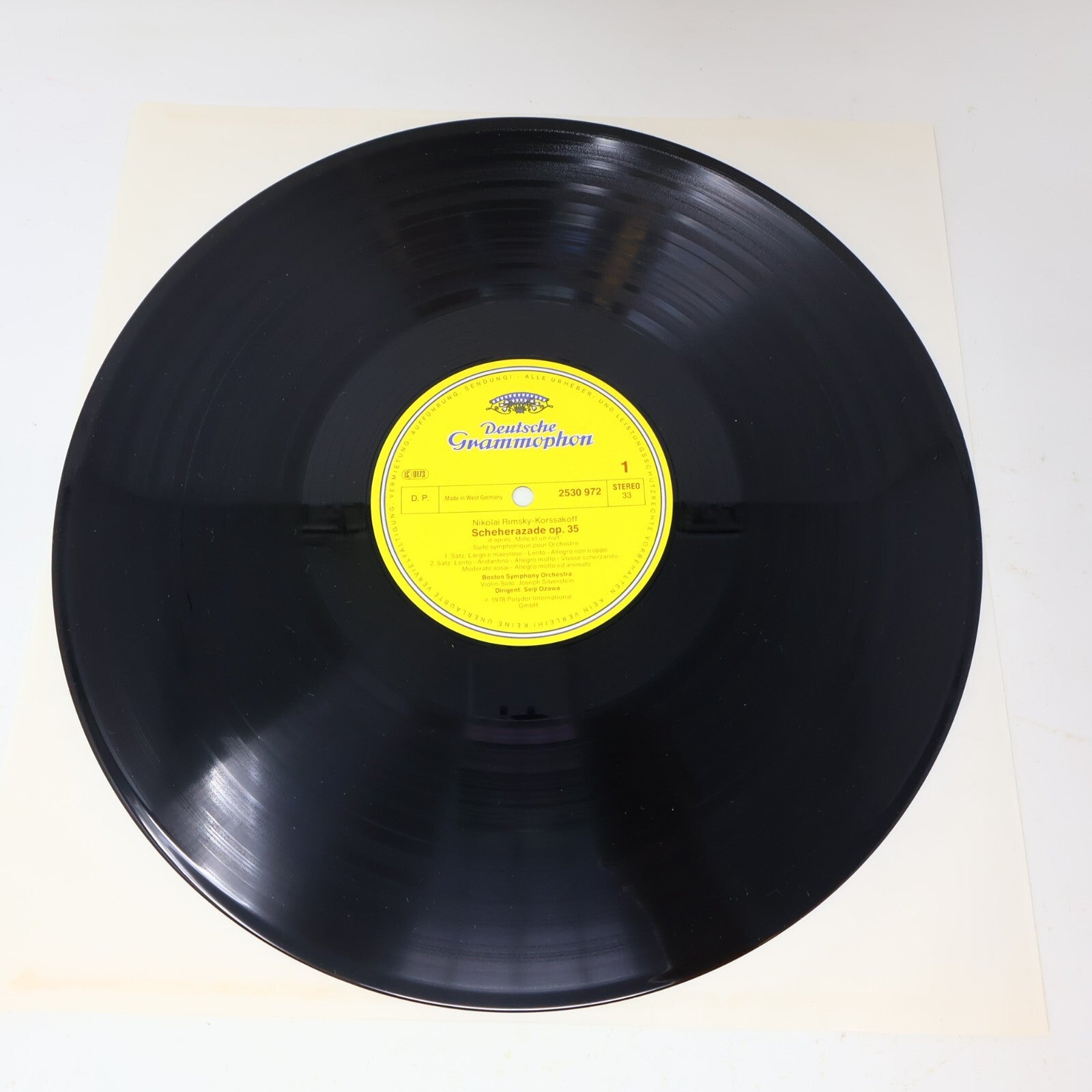 Nikolai Rimsky-Korsakoff Scheherazade Seiji Ozawa Boston LP Record 25390 972