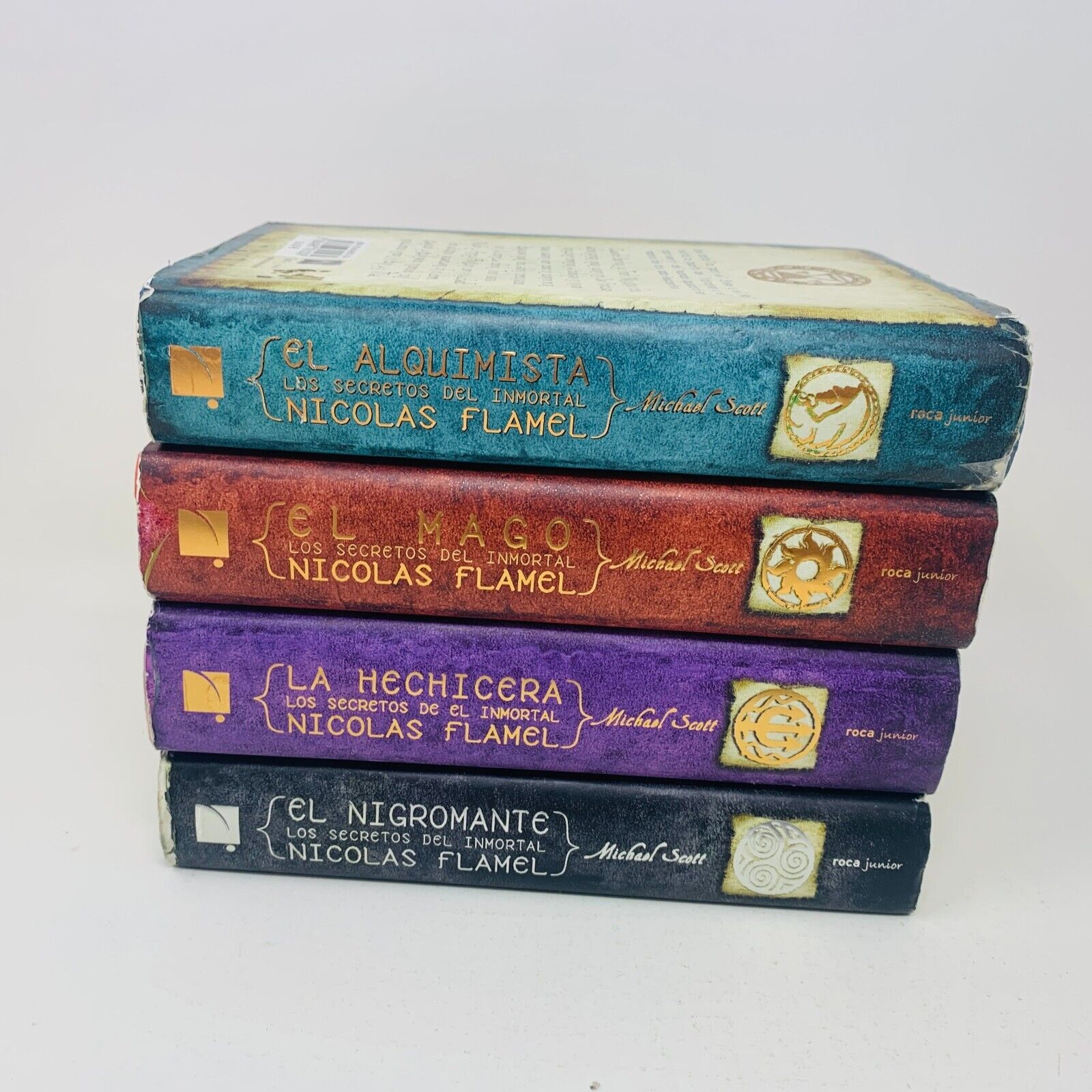Los Secretos Del Inmortal Nicolas Flamel #1-4 Michael Scott Español/Spanish Lot