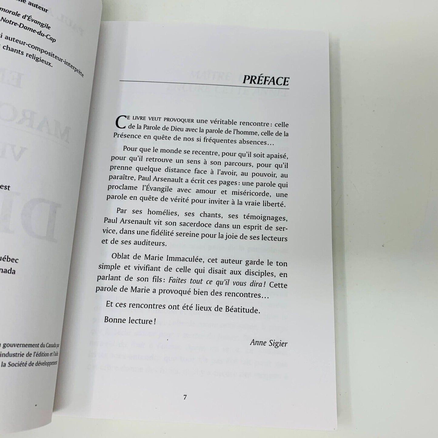 2002 En Marchant Vers Dieu Anne Sigier Livre Paul Arsenault Religion en Français