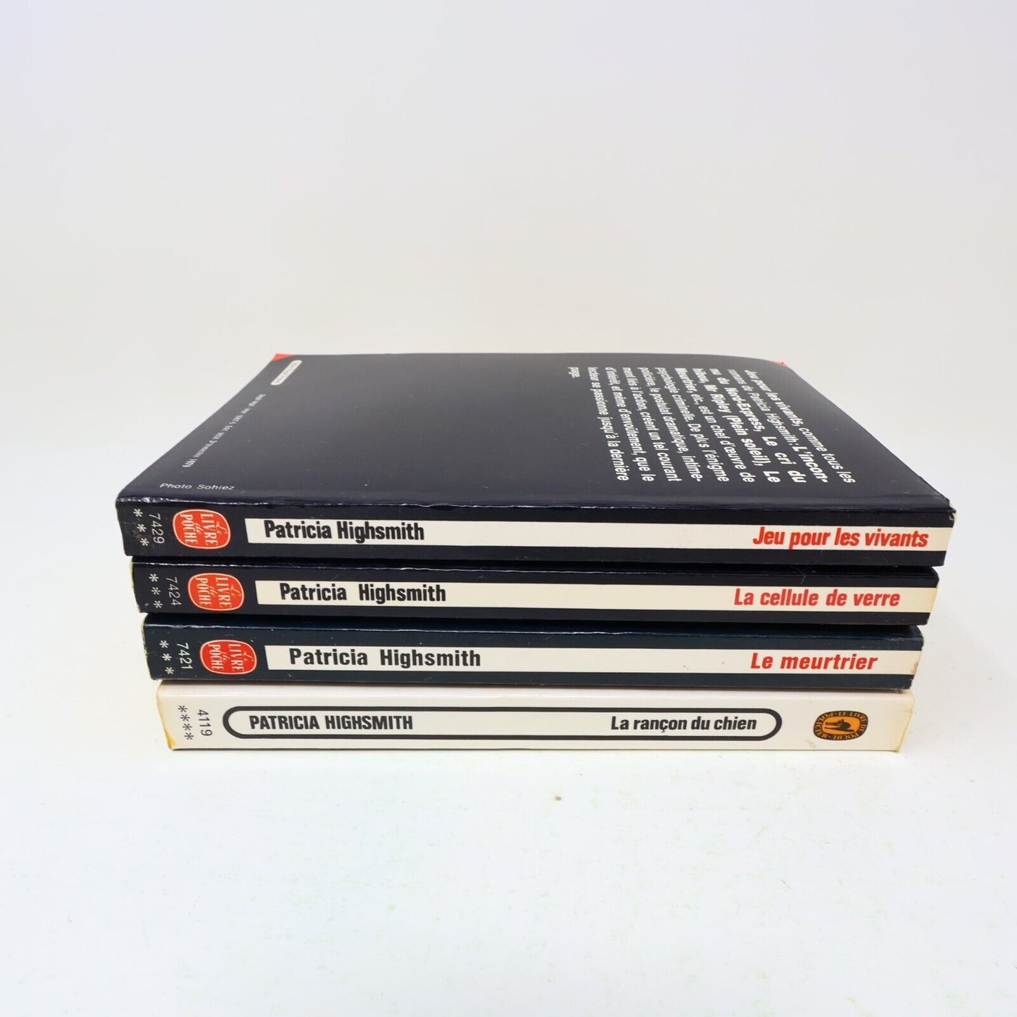 Lot 4 Patricia Highsmith Jeu pour les Vivants Cellule Verte Meurtrier Livres 70s
