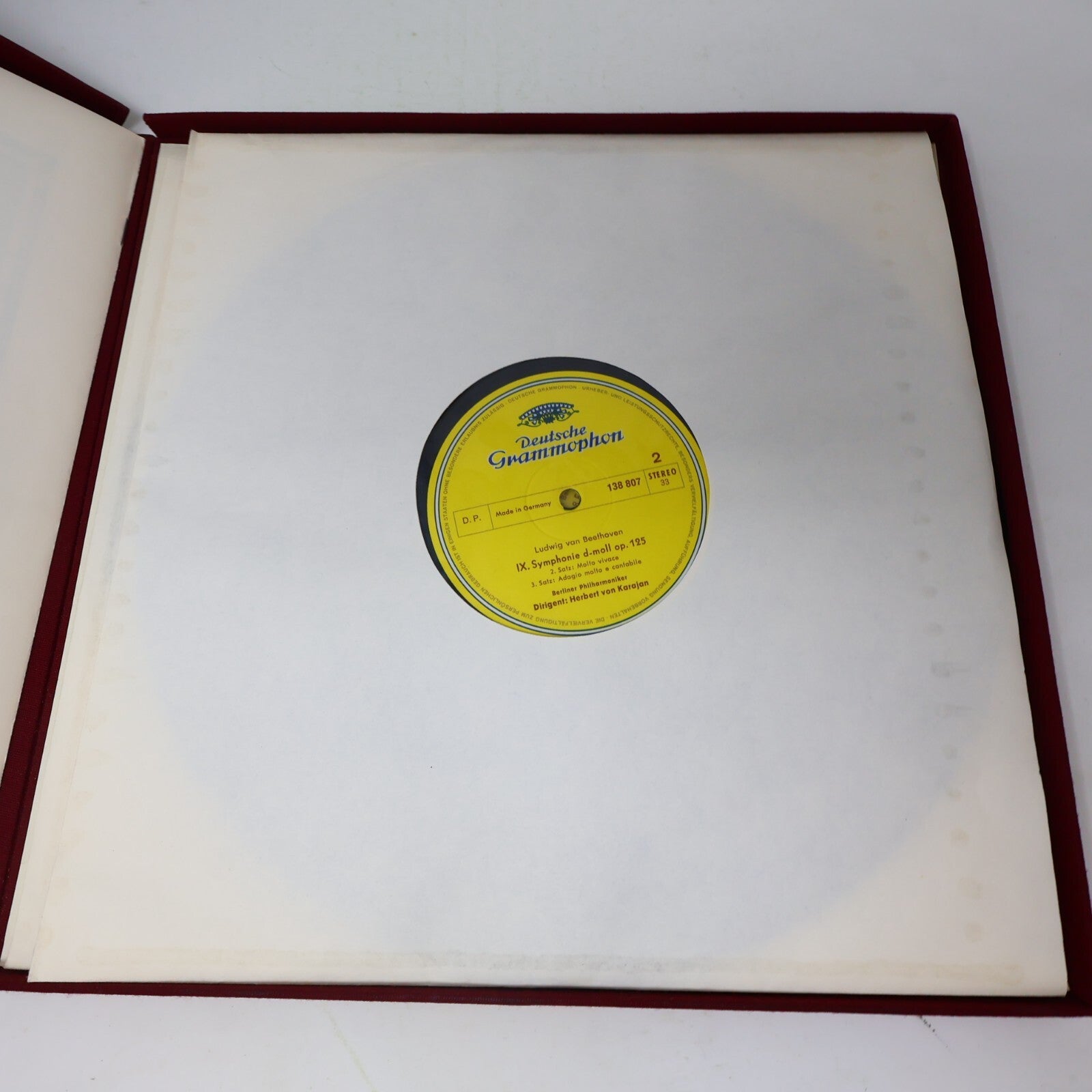 Beethoven Berliner Herbert von Karajan IX. Symphonie Nr. 8 LP Record 138 807/808
