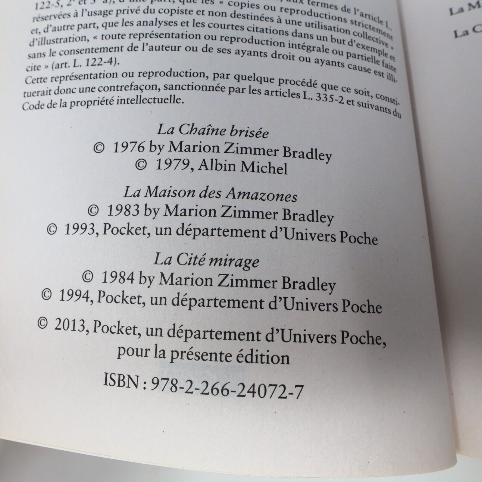 La Romance de Ténébreuse Intégrale #3 Marion Zimmer Bradley 2013 Pocket Français