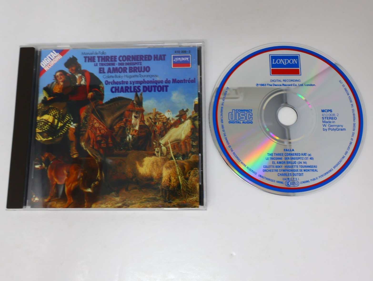 Manuel De Falla CD The Three Cornered Hat/El Amor Brujo Charles Dutoit/OSM/Boky