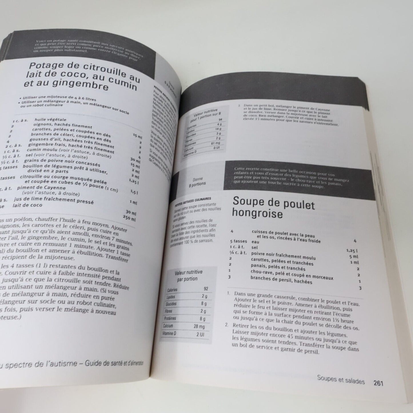 2015 Les Troubles du Spectre de l'Autisme Guide de Santé et d'Alimentation TSA