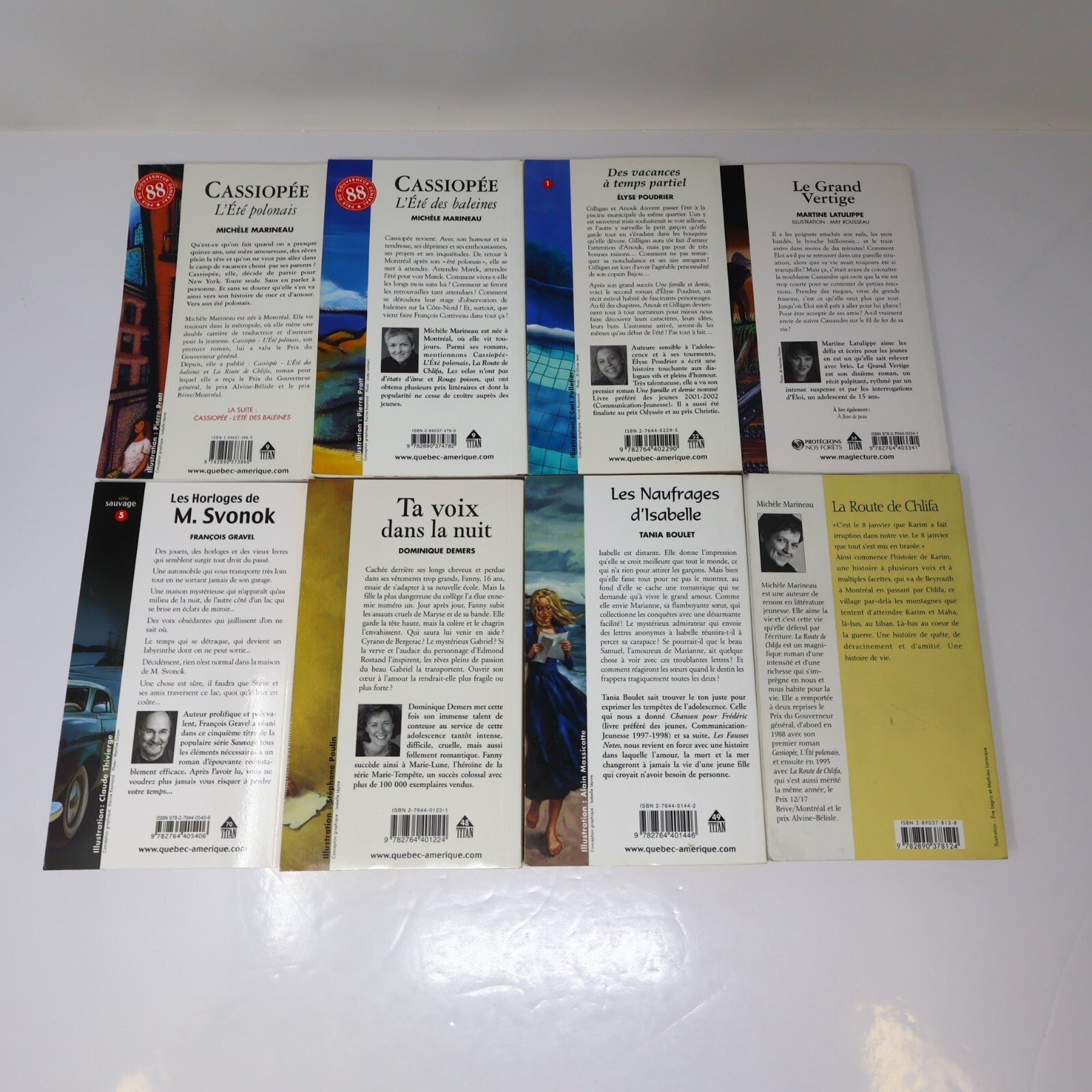 Titan Lot 19 Livres Cassiopée/Chambre d'Éden/Marie Tempête/Julie Jeunes Adultes