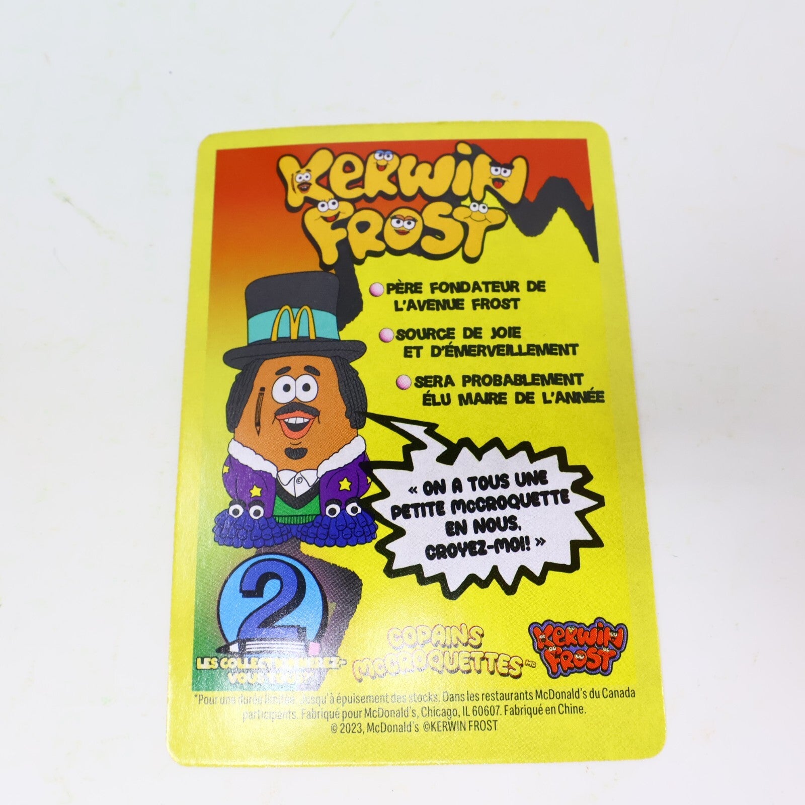 McDonalds Copains McCroquettes/McNugget Buddies Kerwin Frost French Box 2023