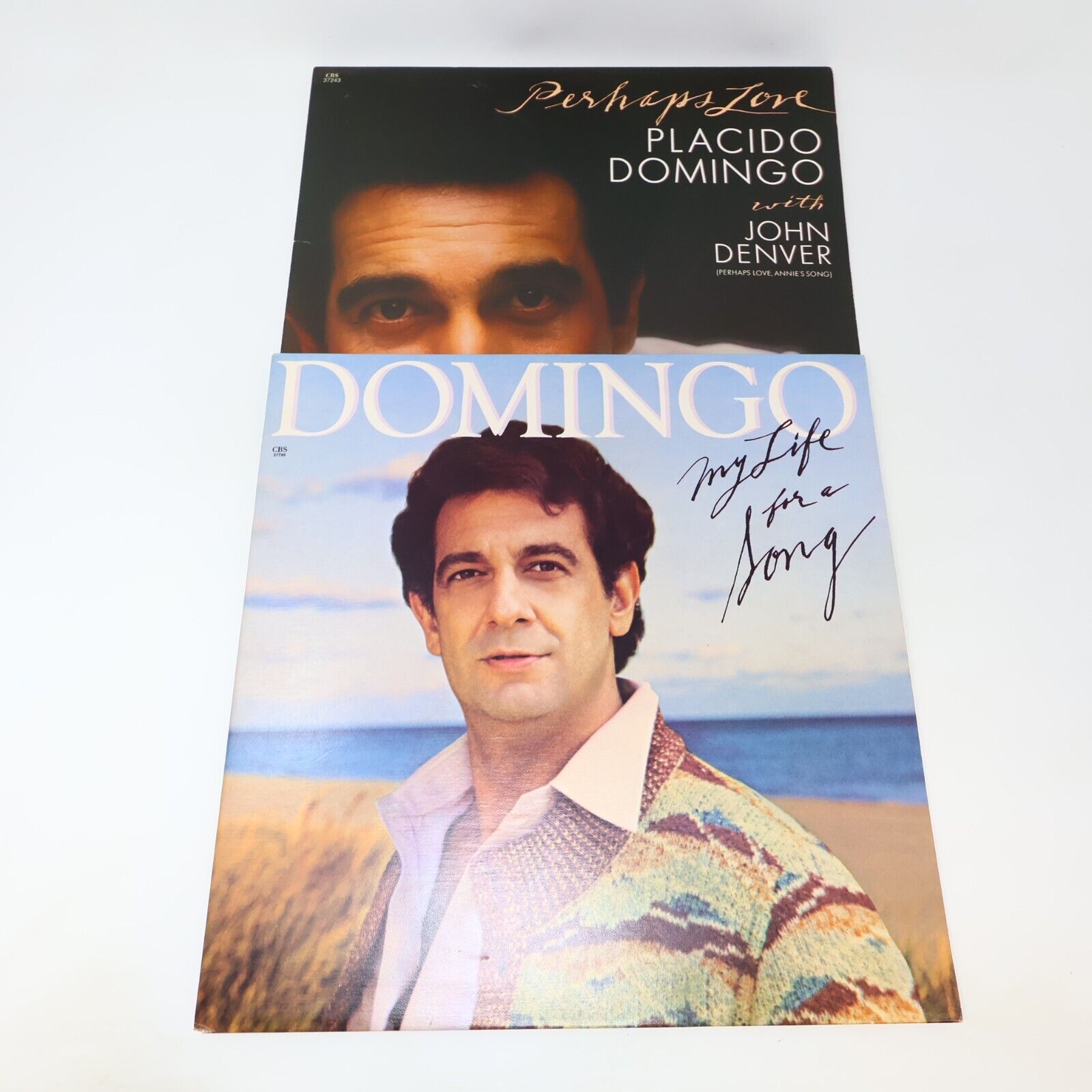 Placido Domingo Perhaps Love + My Life For A Song Lot of 2 LP Records 1980s