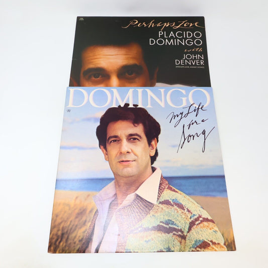 Placido Domingo Perhaps Love + My Life For A Song Lot of 2 LP Records 1980s