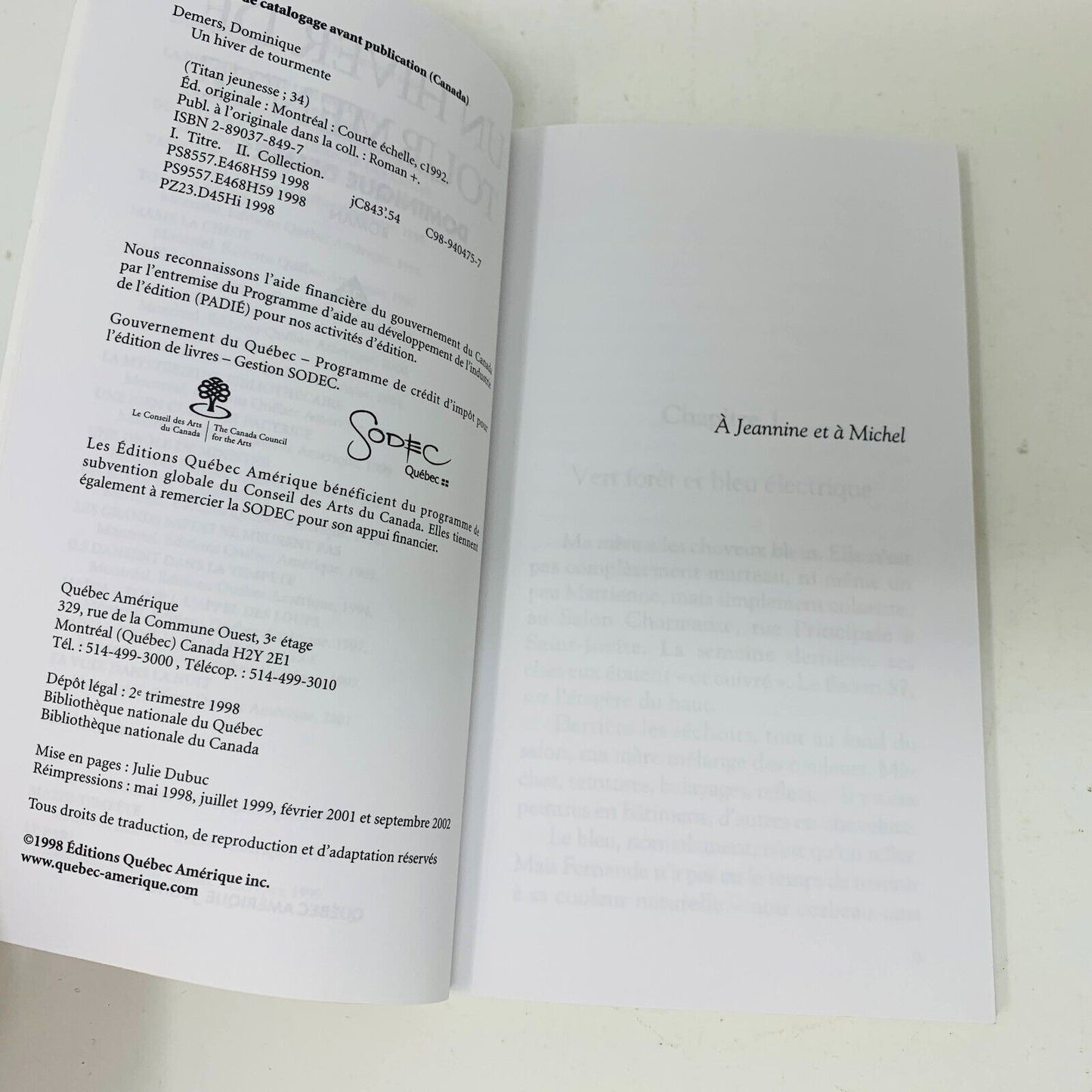 3x Marie-Tempête Série Complète Titan Jeunesse Dominique Demers Lot 3 Livres 90s