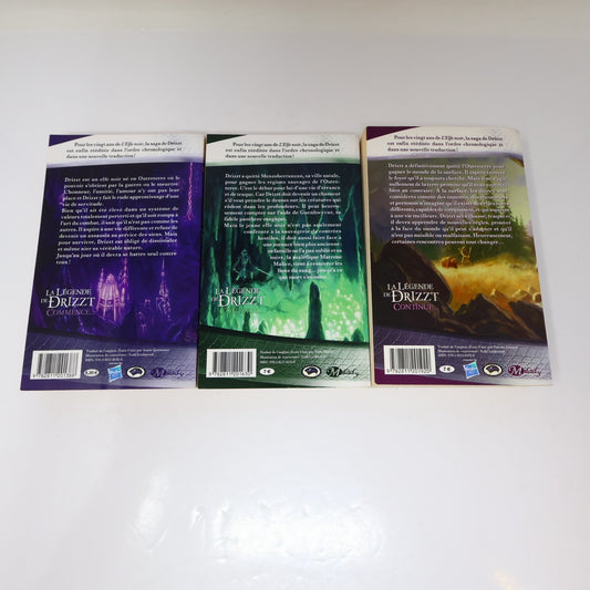 La Légende de Drizzt #1-3 Royaumes Oubliés Lot 3 Livres R.A. Salvatore Français