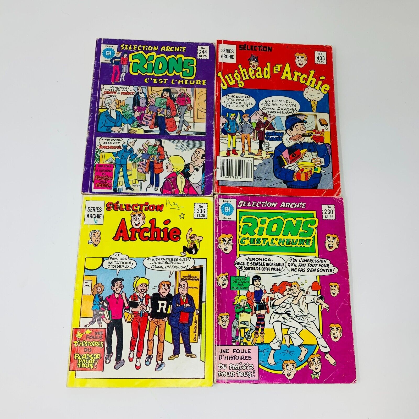 7x Sélection Archie Rions c'est l'Heure Jughead French Français EH Comic Lot 80s