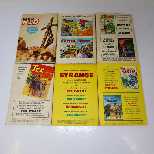 Tipi/Néro Kid/Kiwi/Yampa/Rodeo Lot 6 Bandes dessinées Western Français 1974-76