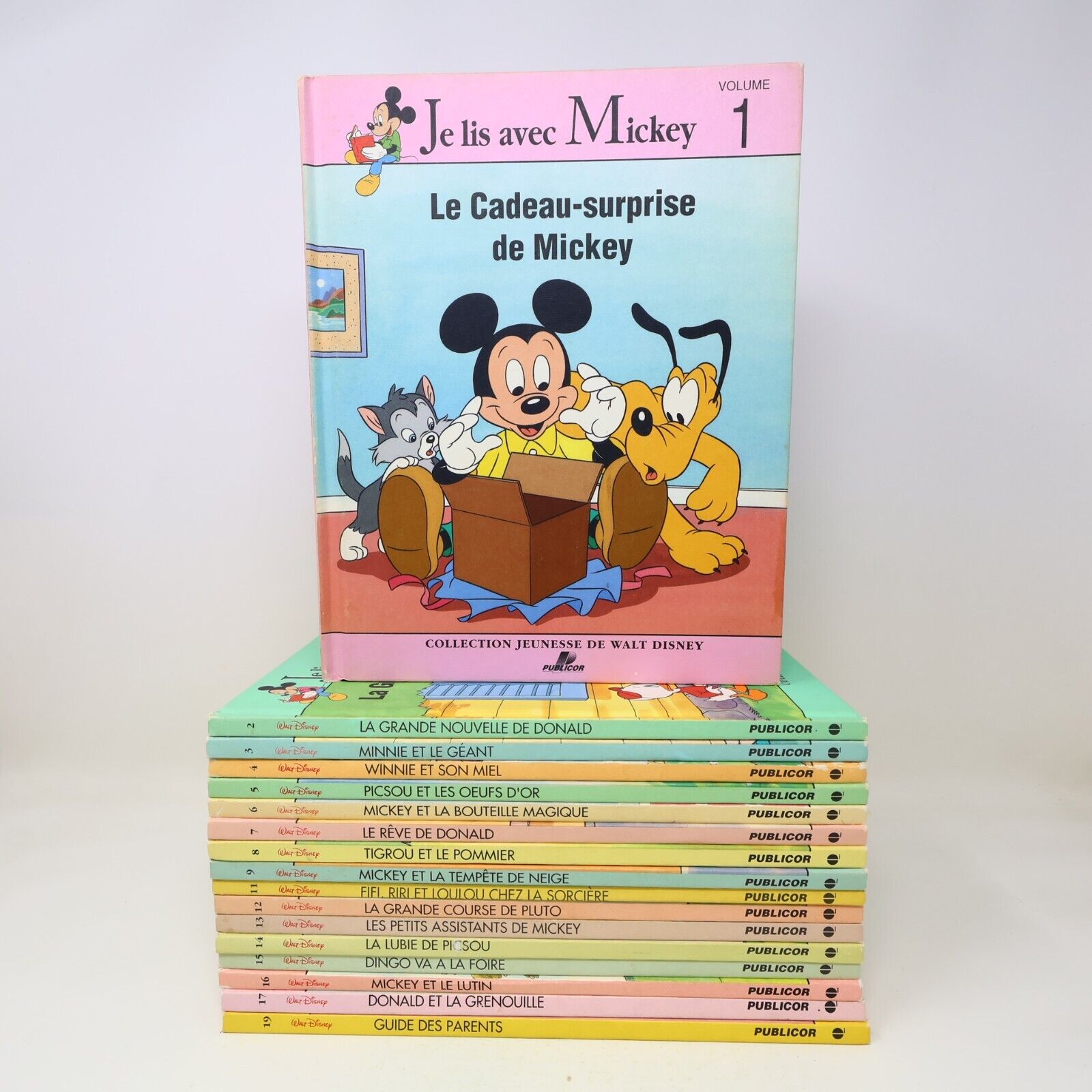 Lot 17 Livres Je Lis avec Mickey Walt Disney Publicor Jeunes Enfants Français HC