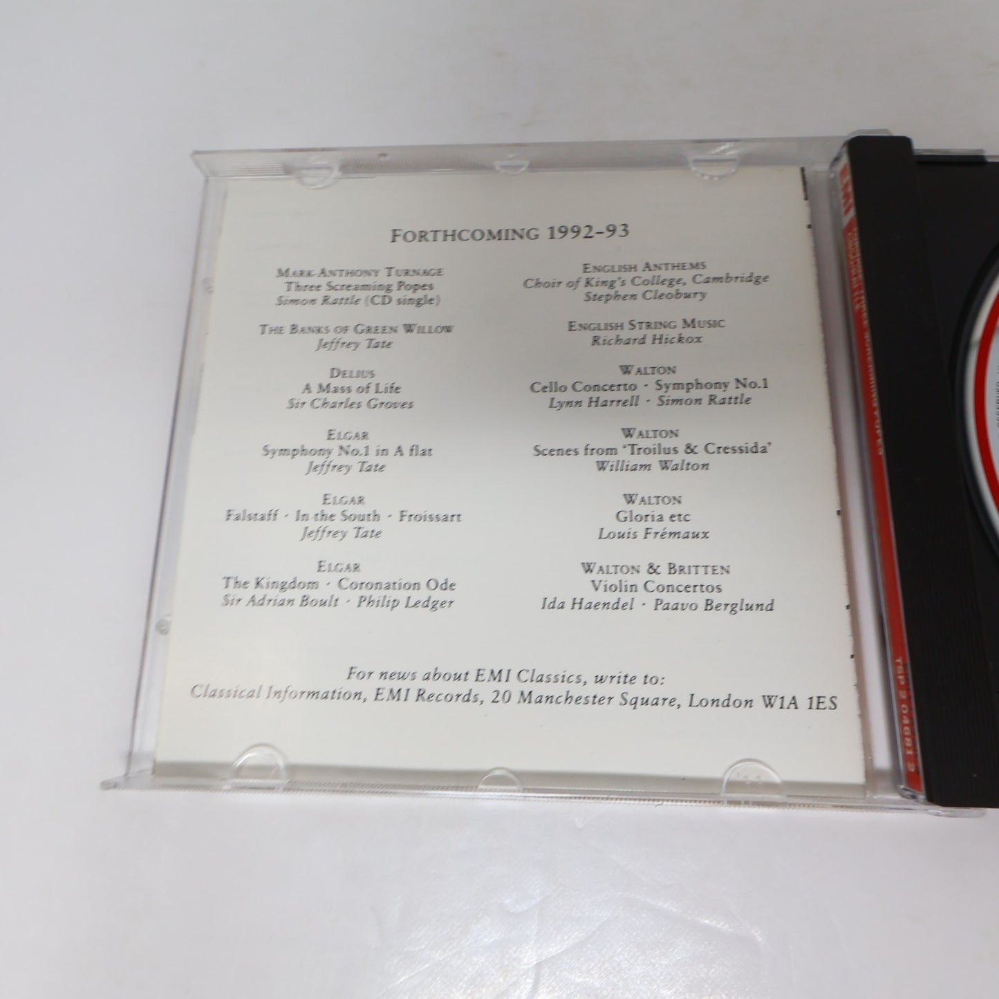 Three Screaming Popes CD Mark-Anthony Turnage/Simon Rattle EMI Classics Single