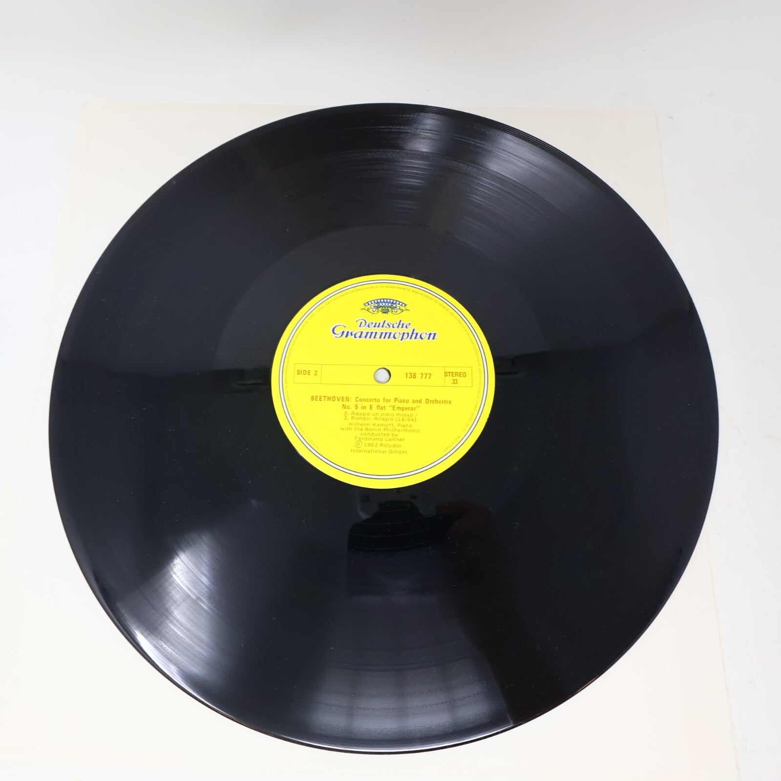 Beethoven Wilhelm Kempff Leitner Klavierkonzert Nr. 5 Es-dur LP Record 138 777