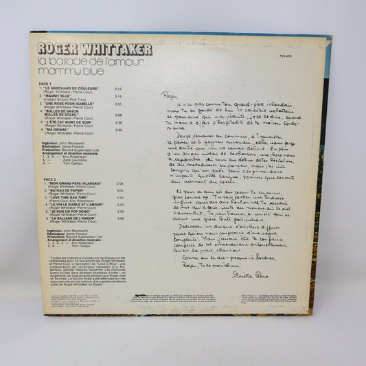 Roger Whittaker La Ballade De L'Amour & Mammy Blue Disque LP Record 1972 RCA