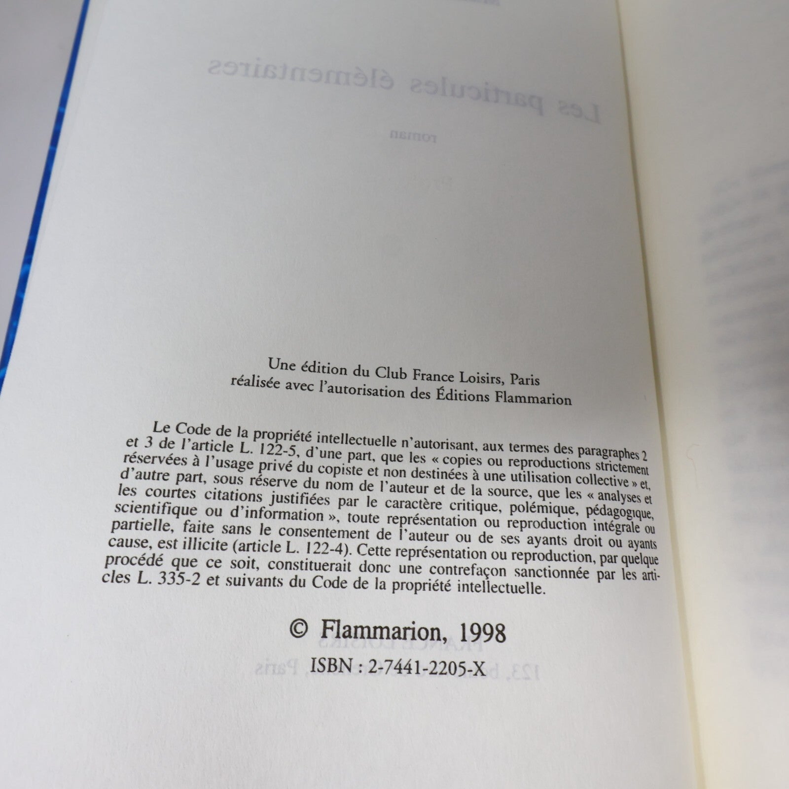 Michel Houellebecq Lot 2 Livres Les Particules Élémentaires/Plateforme Français
