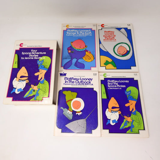 Four Space-Adventure Stories Matthew Looney Jerome Beatty Jr. Box Set Avon Books
