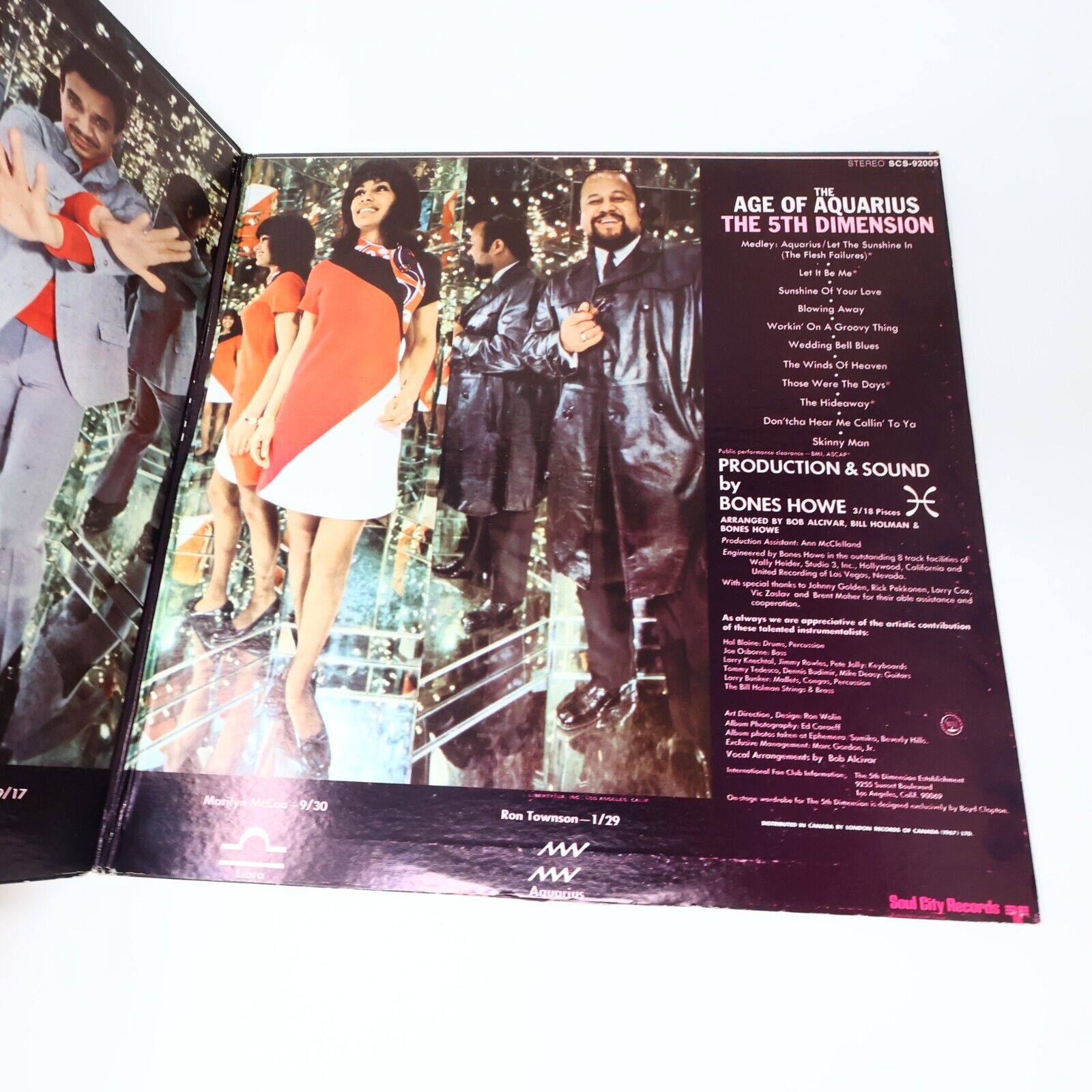 The 5th Dimension The Age of Aquarius LP Record SCS-92005 Let The Sunshine In