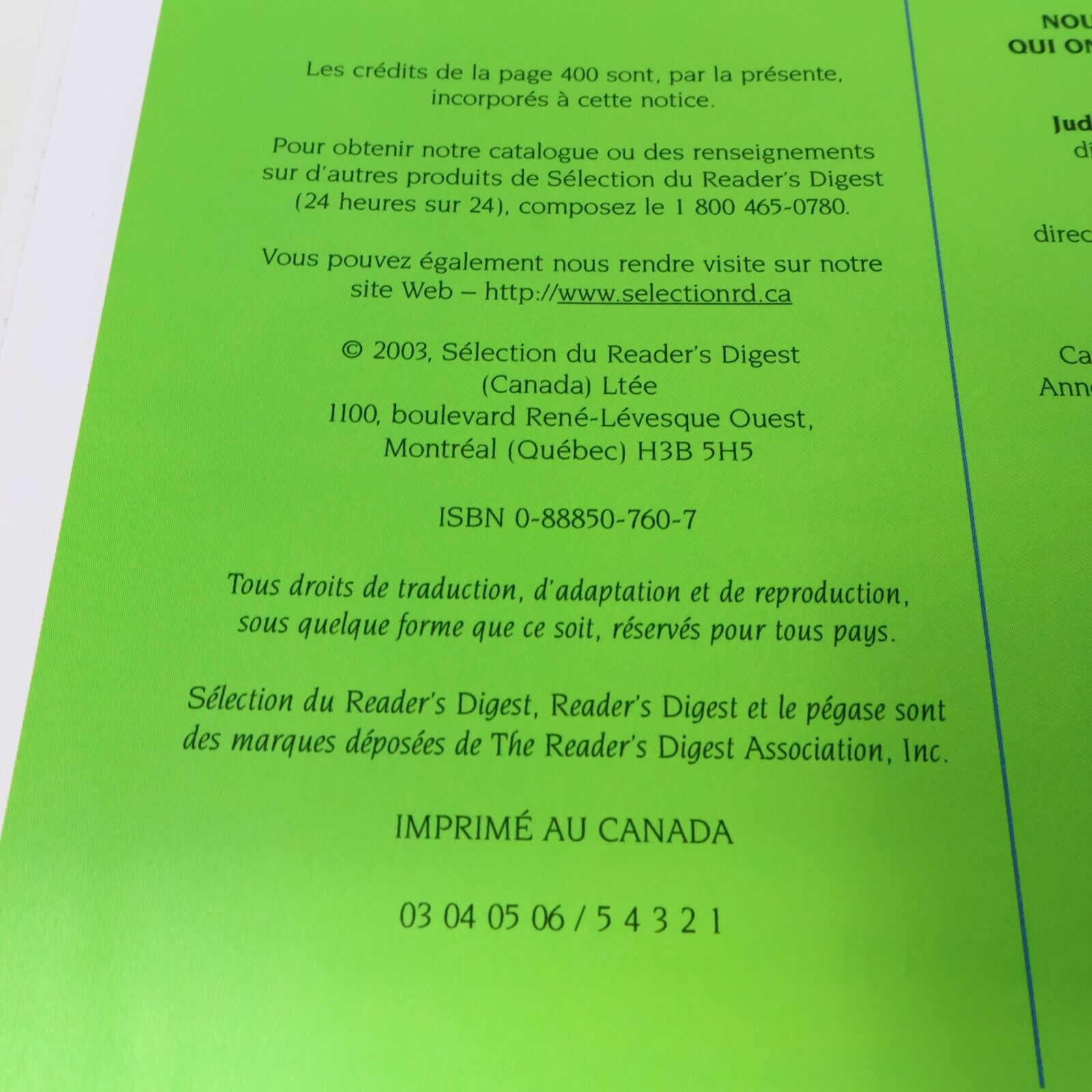 2003 La Santé par les Vitamines et les Minéraux Reader's Digest Français Livre