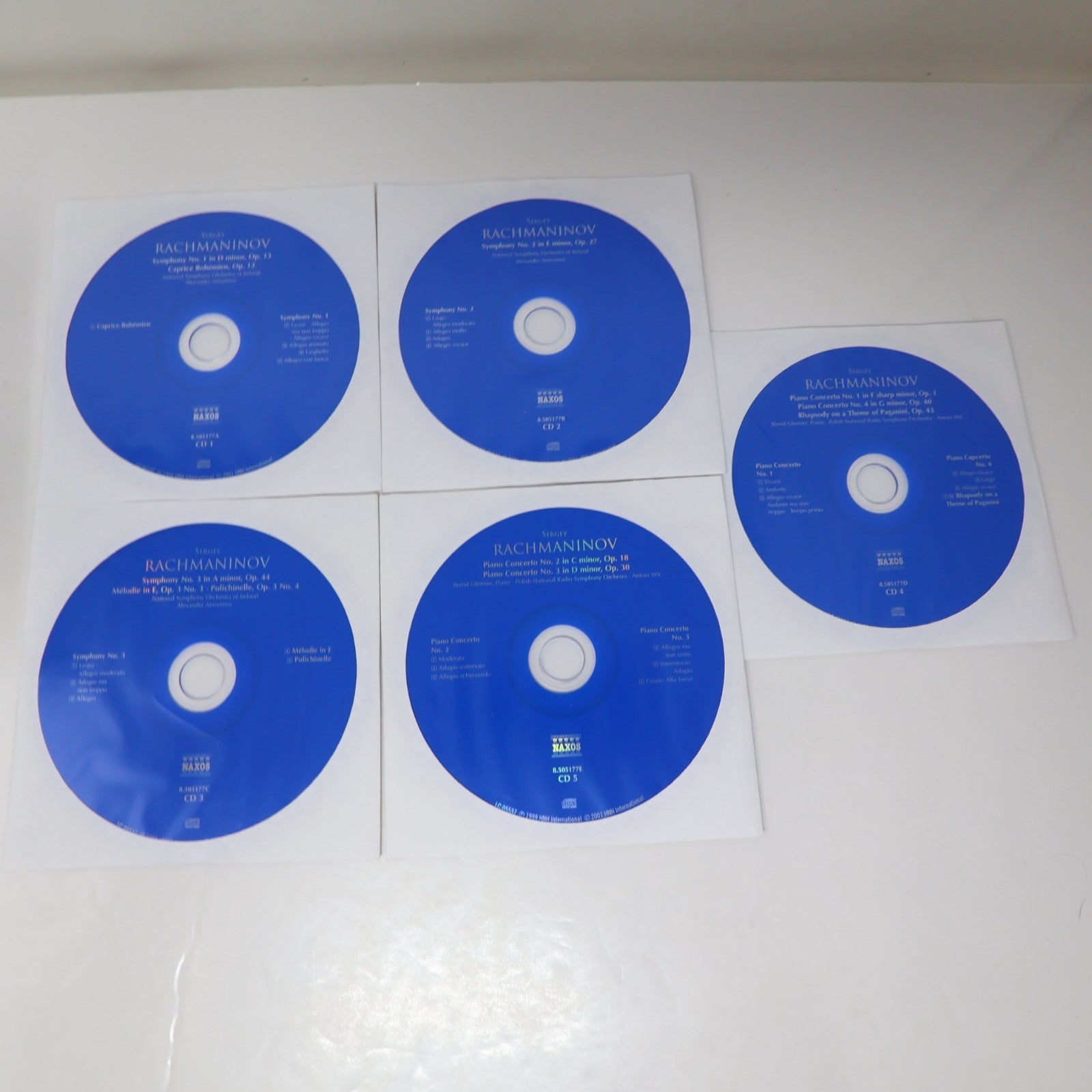 Naxos The Complete Symphonies 5 Box CD Lot Rachmaninov/Dvorak/Tchaikovsky/Arnold