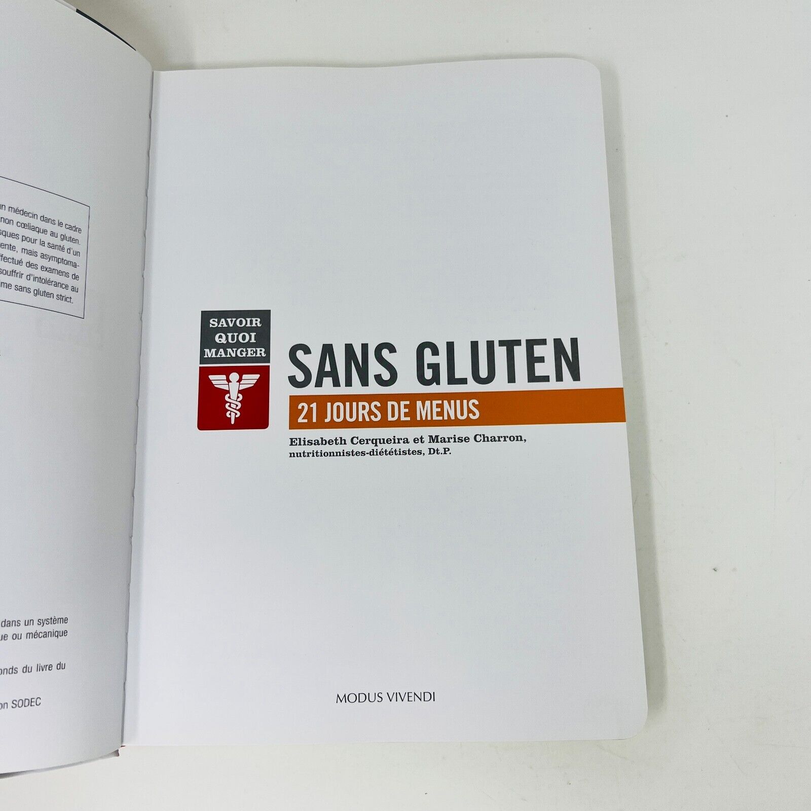 Lot de 2 Livres de Recettes Sans Gluten 21 Jours de Menus/Grand Livre Français