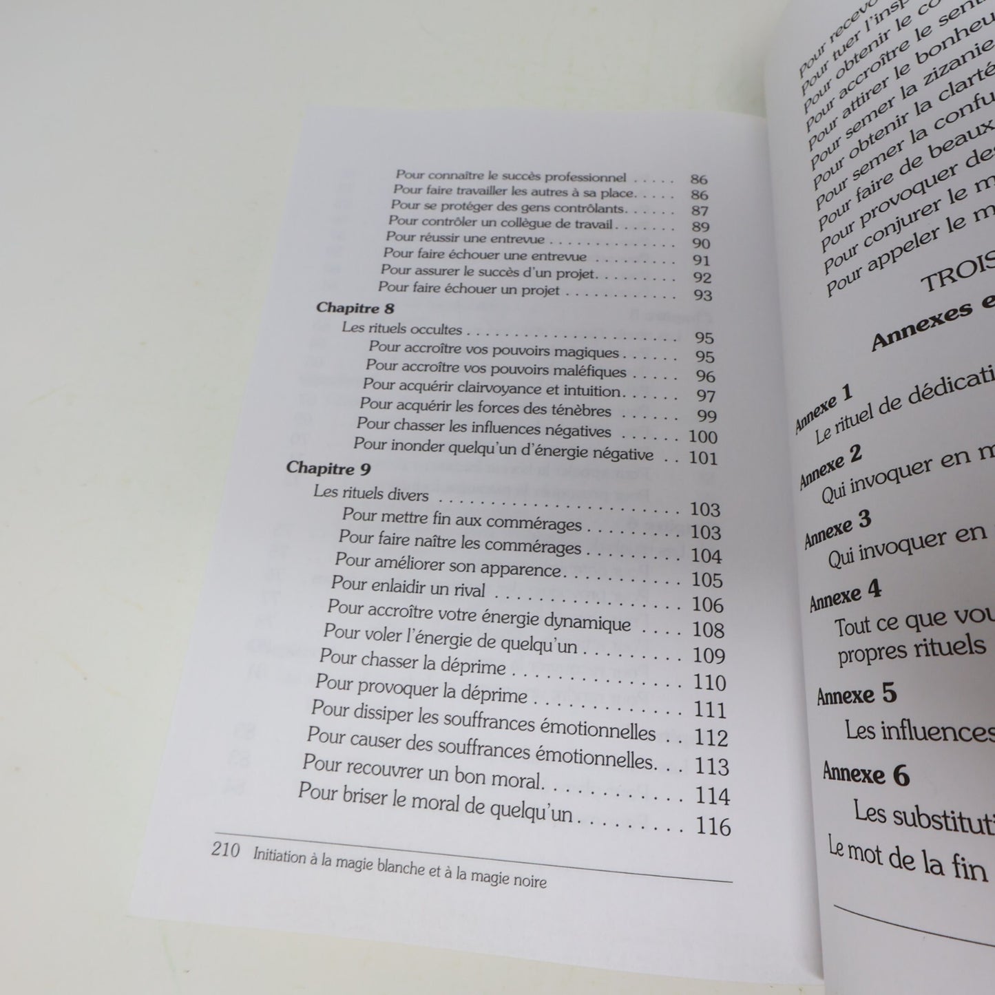 2005 Initiation à la Magie Blanche et à la Magie Noire Québecor Ésotérisme Livre