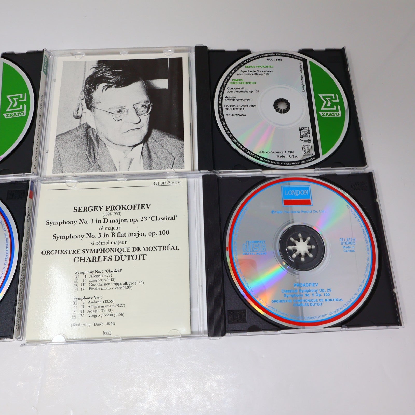 Sergei Prokofiev 9 CDs Lot Symphonies 1 & 5/Romeo & Juliet Excerpts Classical