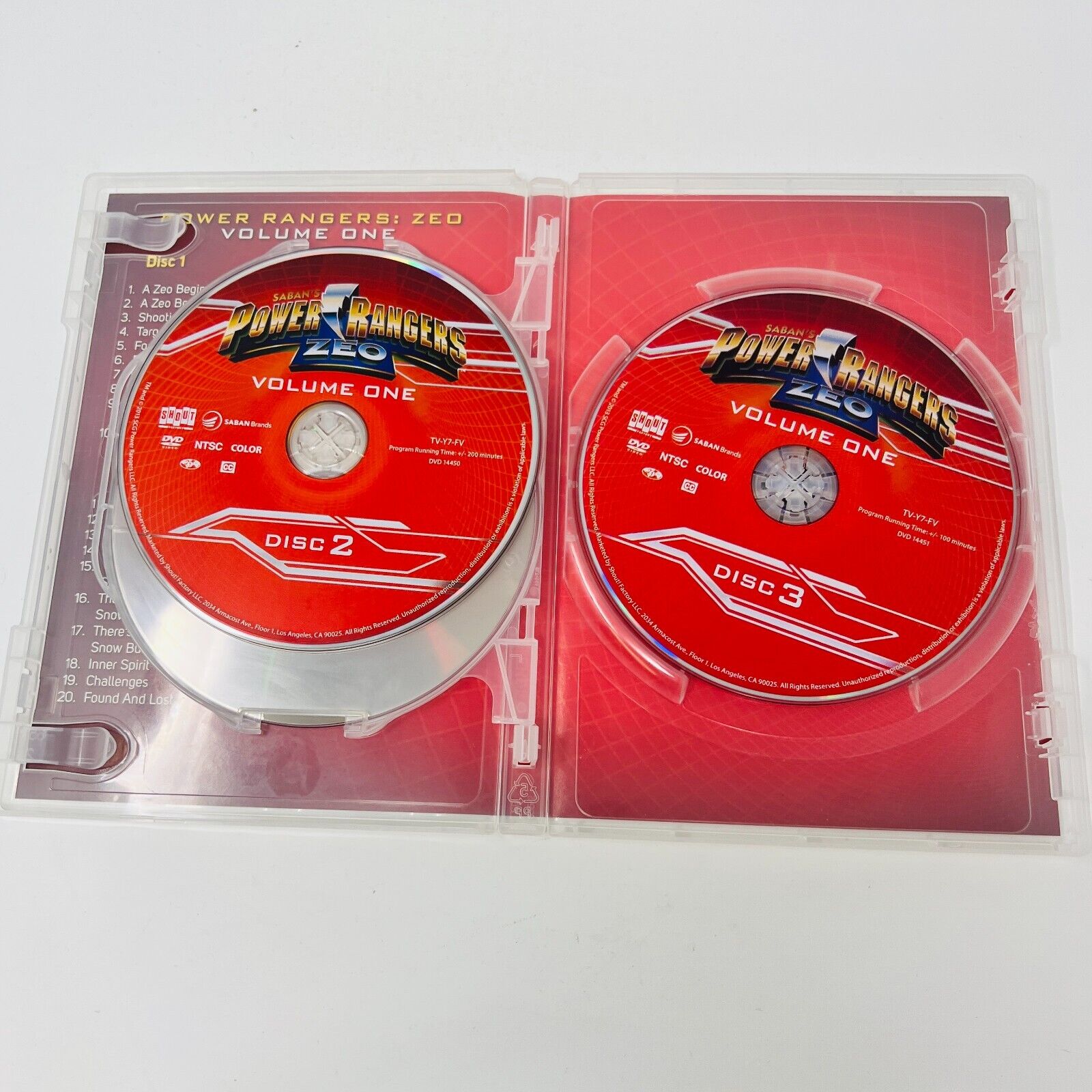 Power Rangers Zeo Vol. 1/Space Vol 1/Clash of the Red Rangers Movie Lot of 3 DVD
