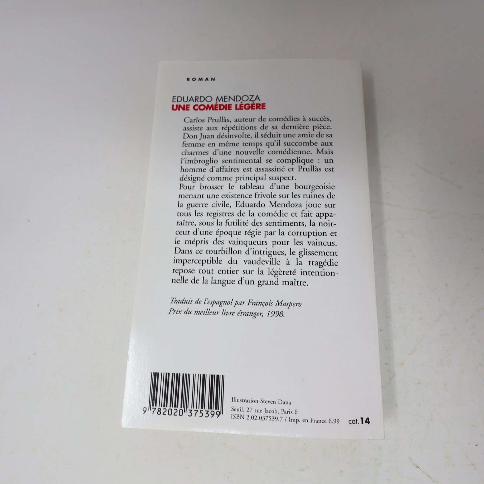Eduardo Mendoza Lot 2 Livres Le Mystère de la Crypte Ensorcelée/Comédie Légère